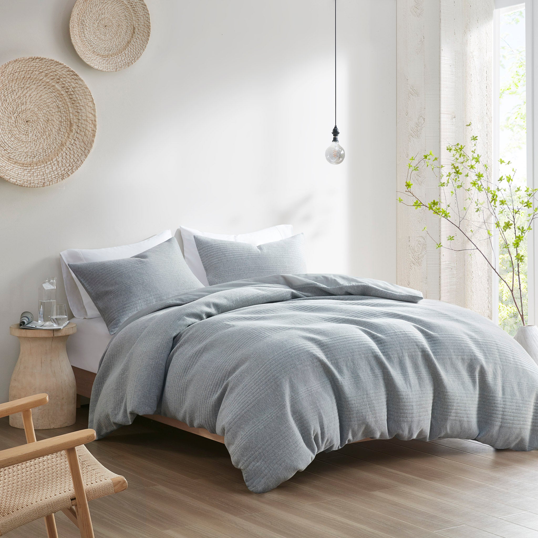 Ellis Heathered Gray Duvet Cover Set Duvet Covers By Croscill Home LLC