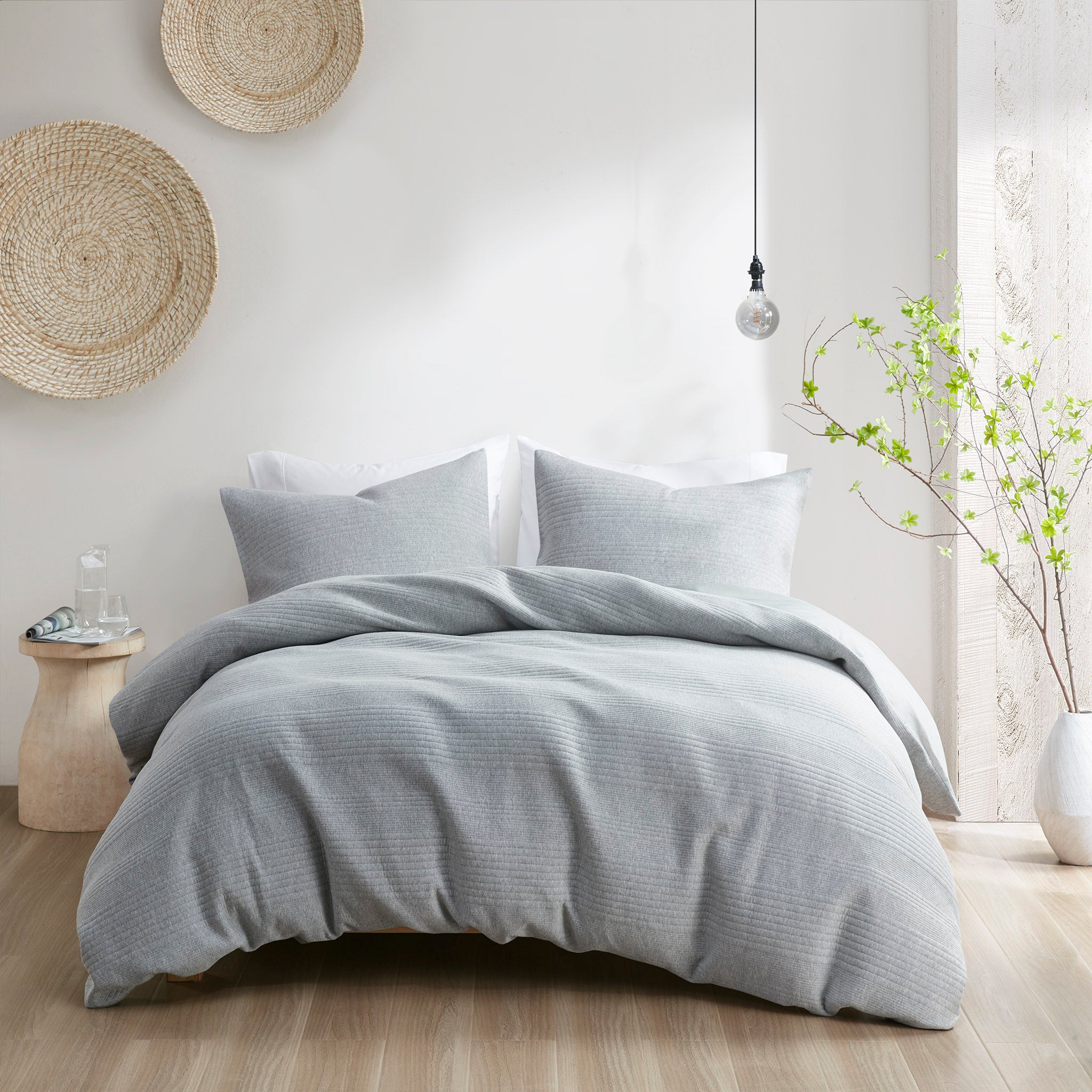 Ellis Heathered Gray Duvet Cover Set Duvet Covers By Croscill Home LLC