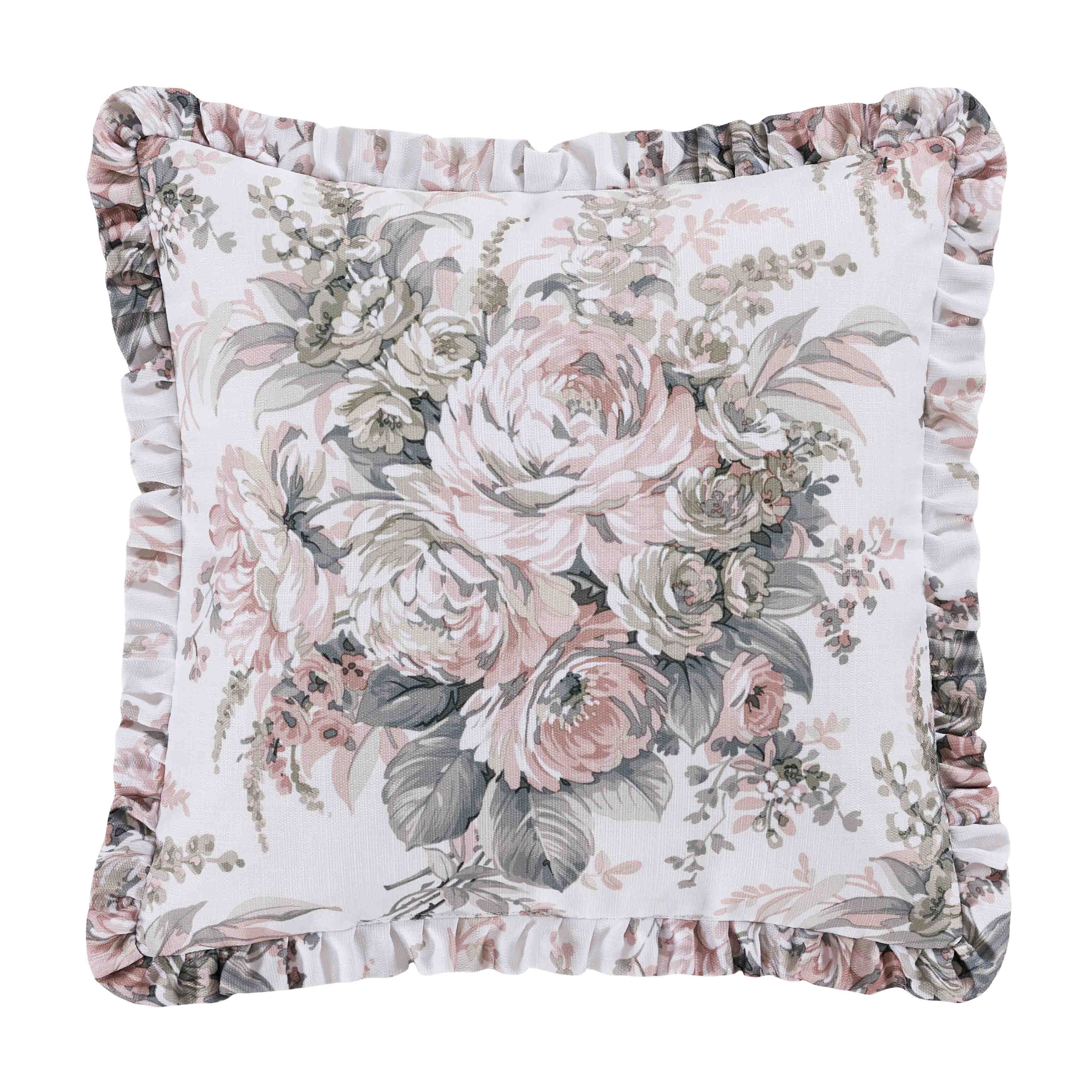 Estelle Blush Square Decorative Throw Pillow 16" x 16" Throw Pillows By J. Queen New York