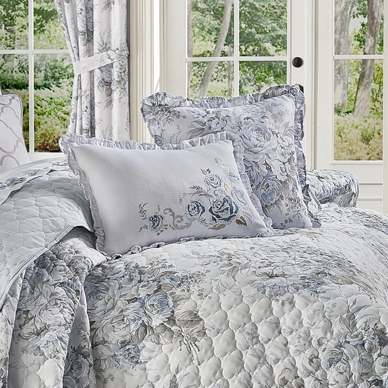 J Queen Estelle Blue 3-Piece Quilt Set in Twin- Final Sale Quilt Sets By US Office - Latest-bedding