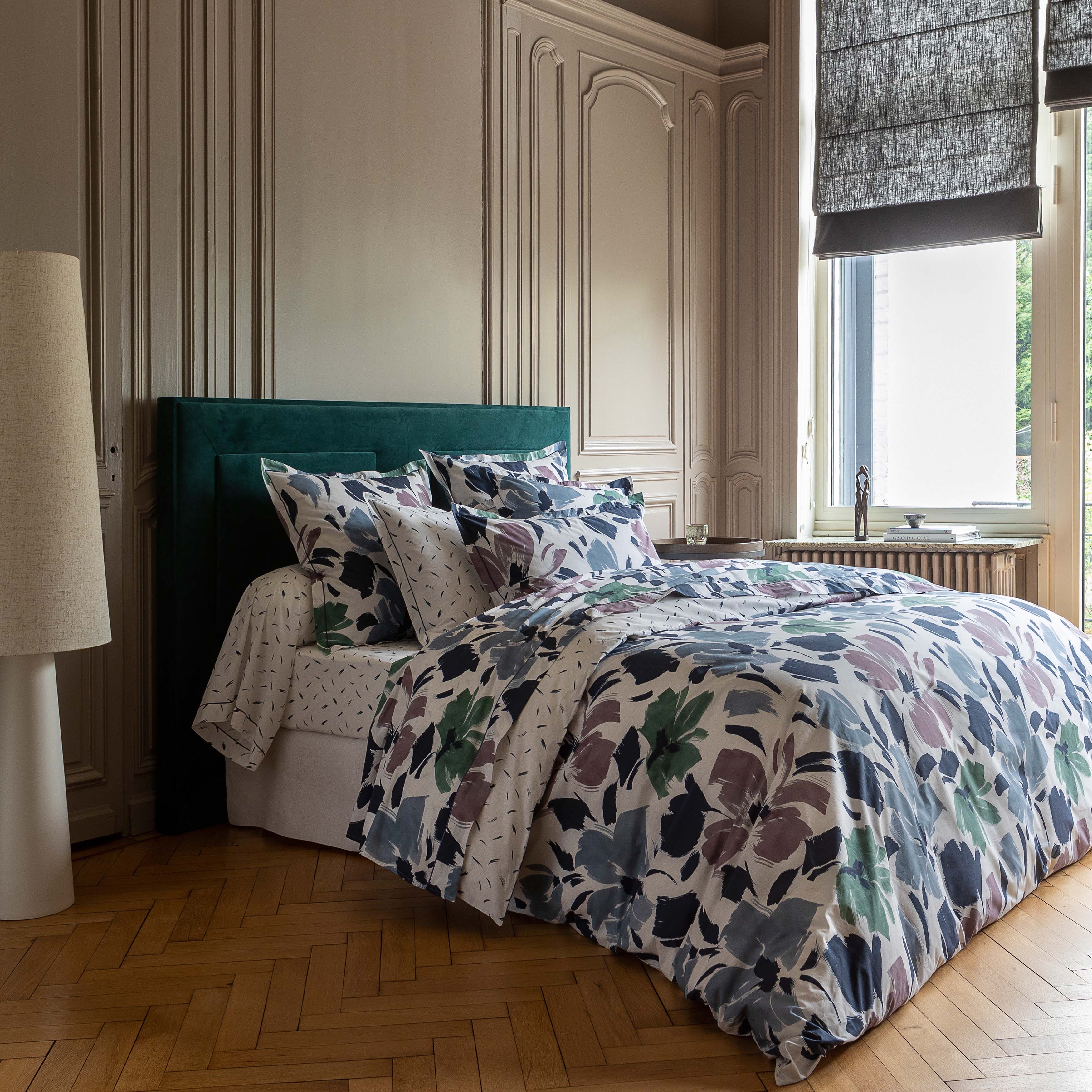 Face a Face Bleu Duvet Cover Duvet Covers By Anne de Solène