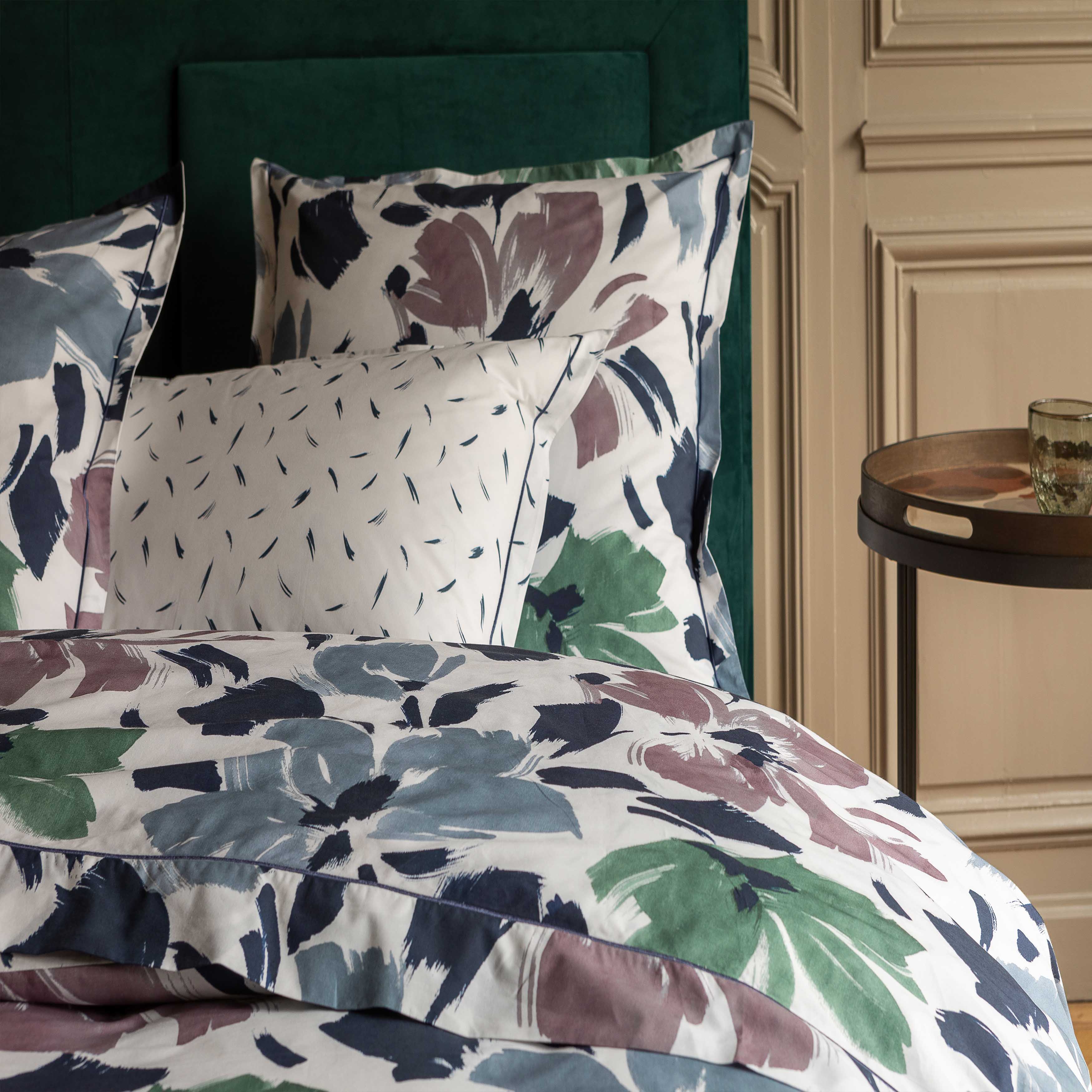 Face a Face Bleu Duvet Cover Duvet Covers By Anne de Solène