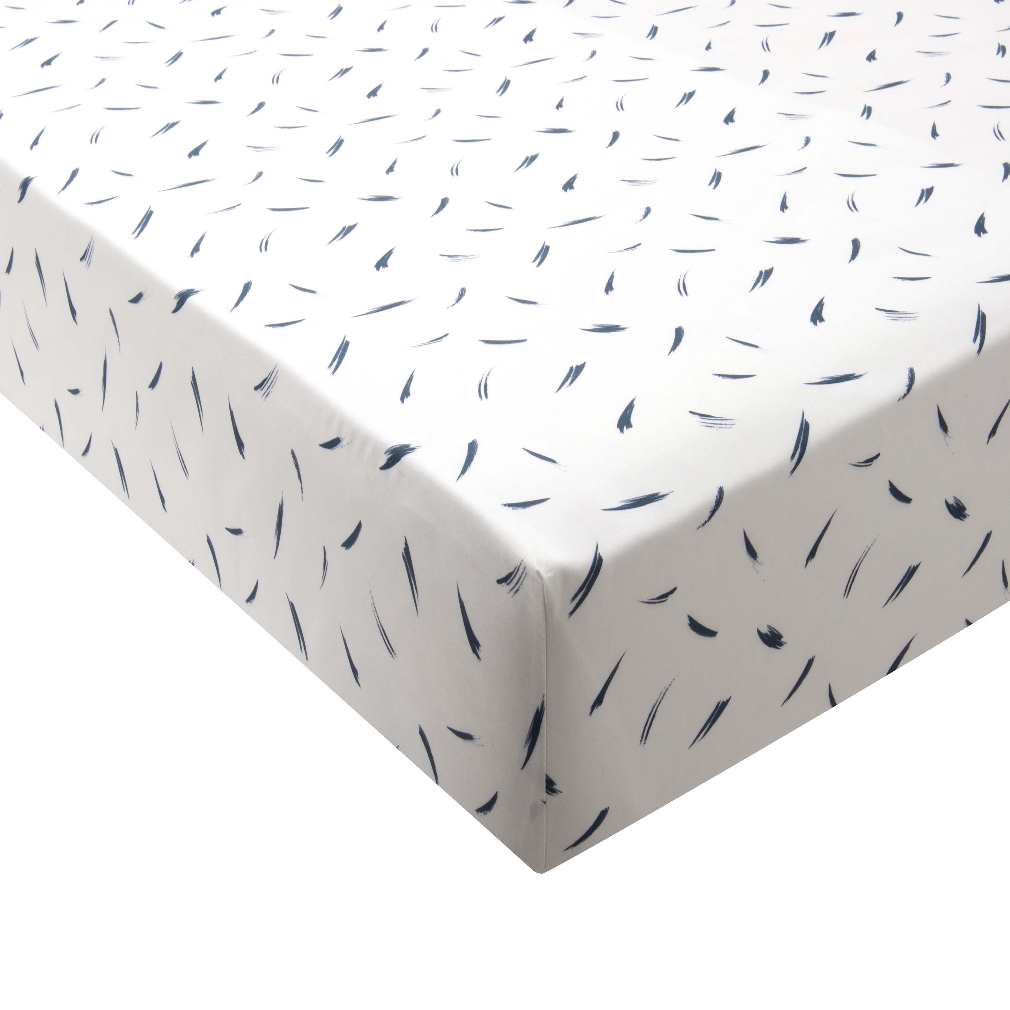 Face a Face Bleu Fitted Sheet Fitted Sheet By Anne de Solène