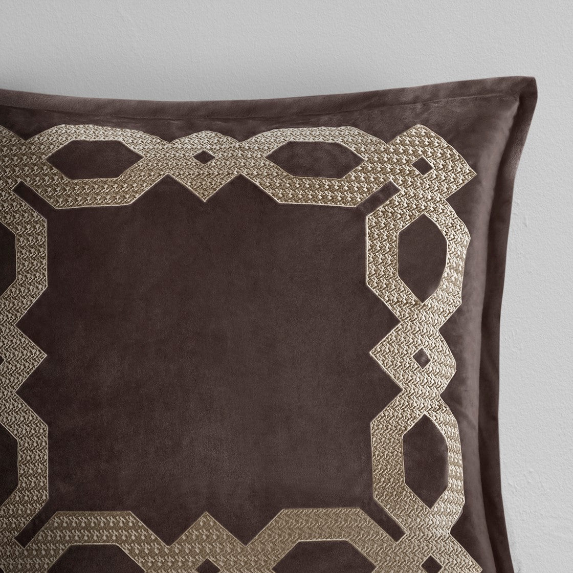 Galleria Brown Euro Sham By Croscill Euro Sham By Croscill Home LLC