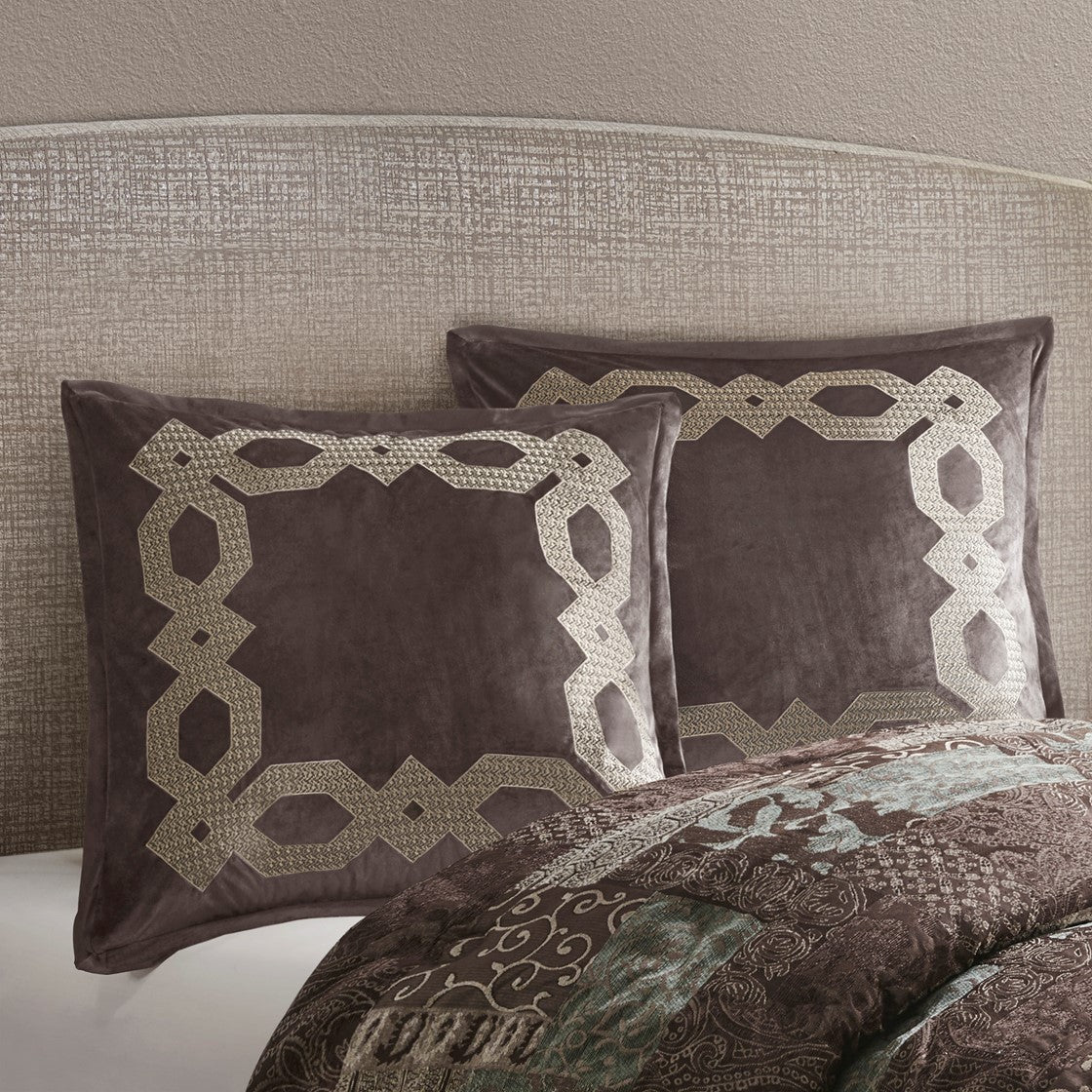 Galleria Brown Euro Sham By Croscill Euro Sham By Croscill Home LLC