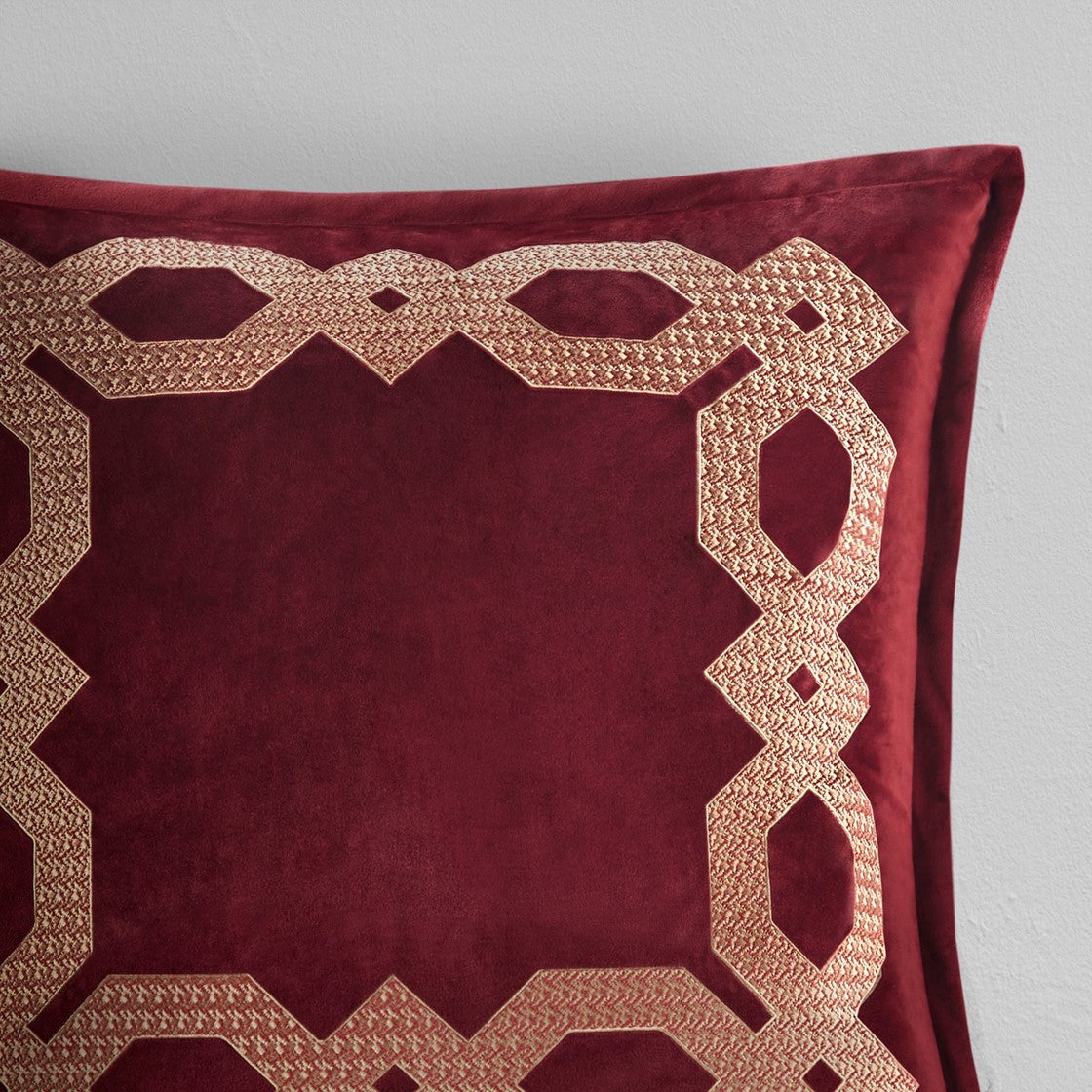 Galleria Red Euro Sham By Croscill Euro Sham By Croscill Home LLC