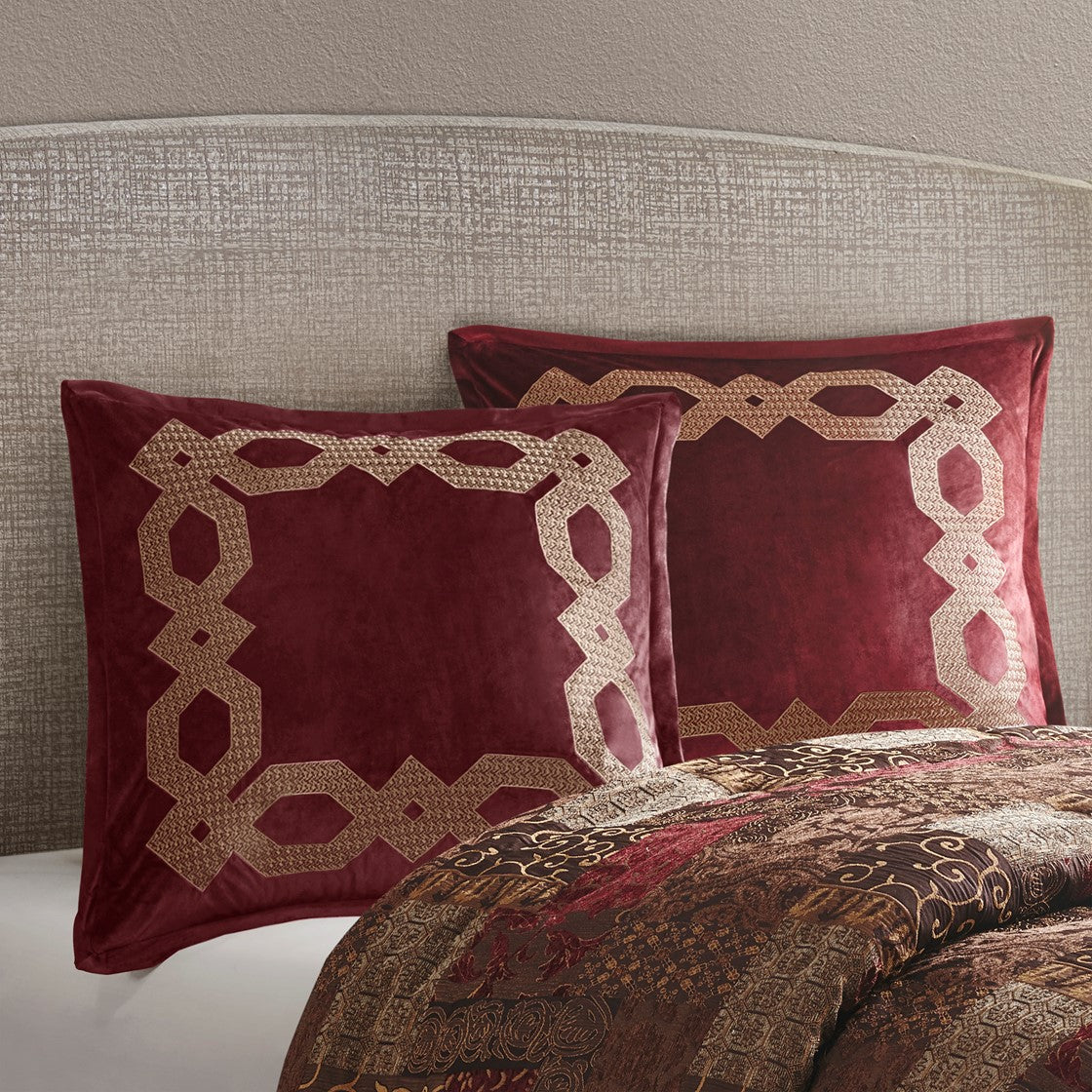 Galleria Red Euro Sham By Croscill Euro Sham By Croscill Home LLC