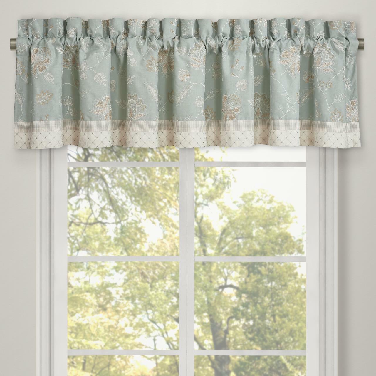 Garden View SPA Straight Window Valance By J Queen Window Valances By J. Queen New York