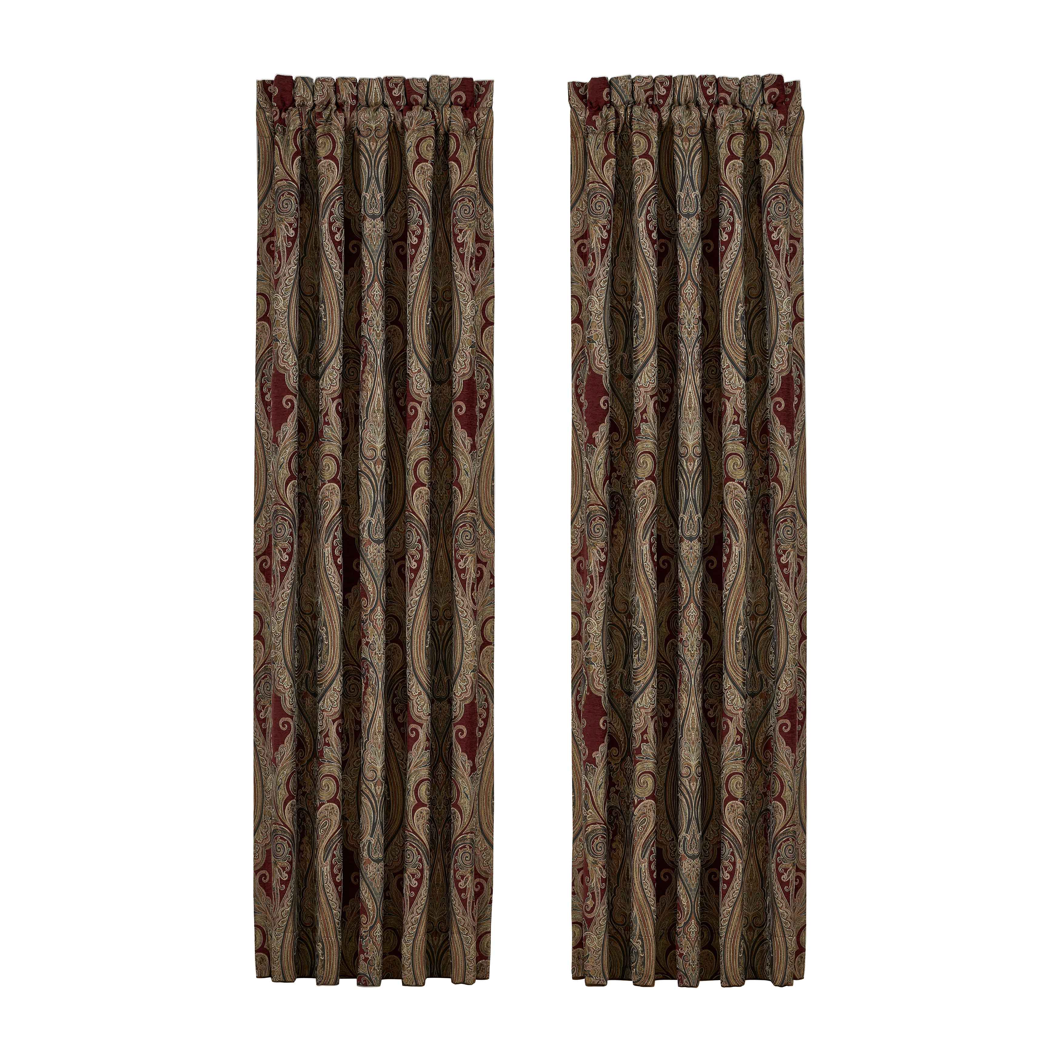 Garnet Red Window Panel Pair (Set of 2) Window Panels By J. Queen New York