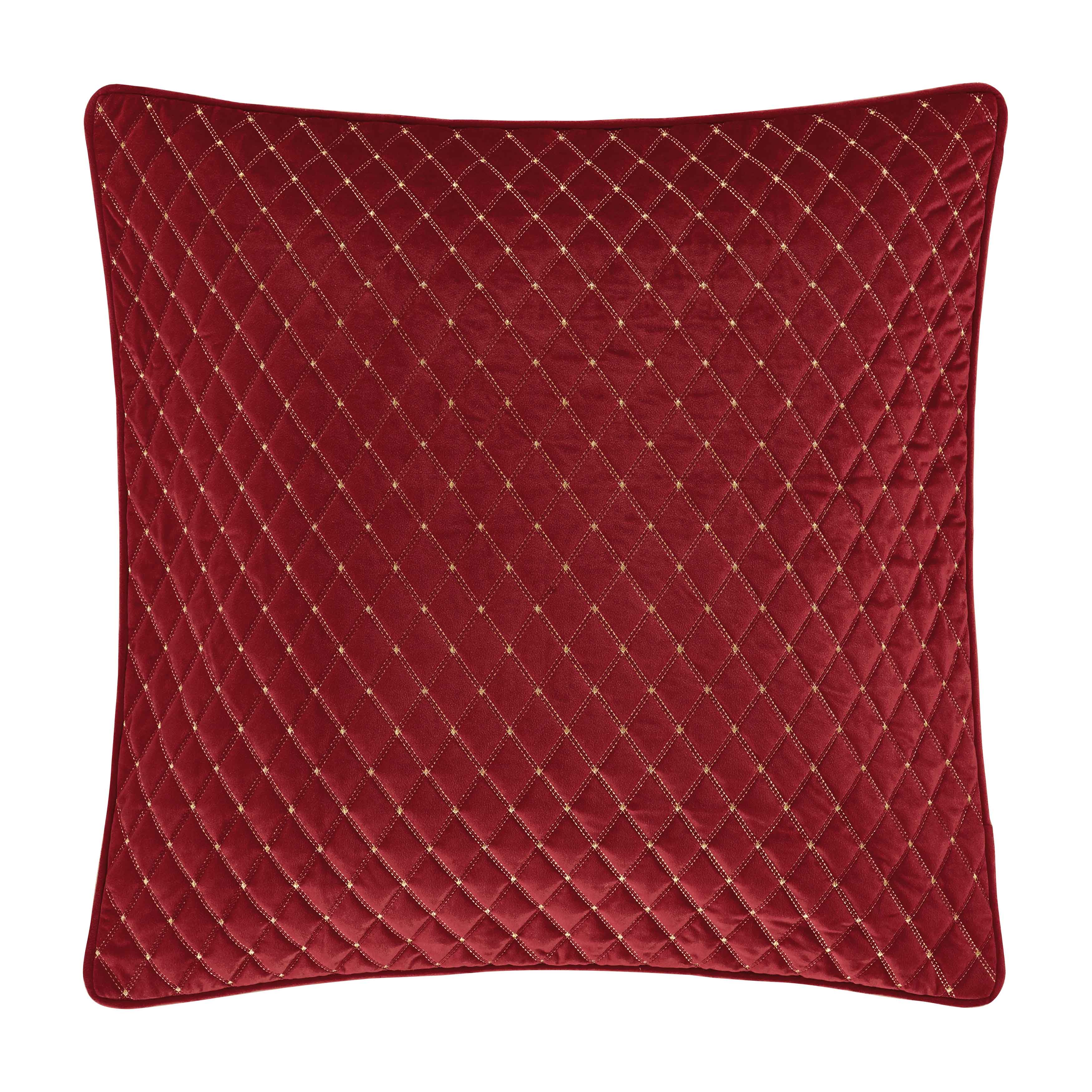 Grandeur Crimson Quilted Euro Sham Euro Sham By J. Queen New York