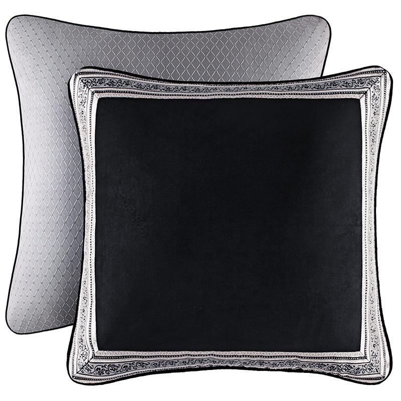 Guiliana Silver/Black Euro Sham By J Queen Euro Sham By J. Queen New York