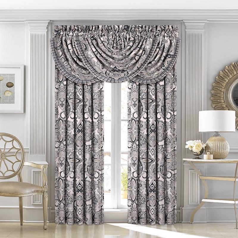 Guiliana Silver/Black Window Panel Pair (Set of 2) Window Panels By J. Queen New York
