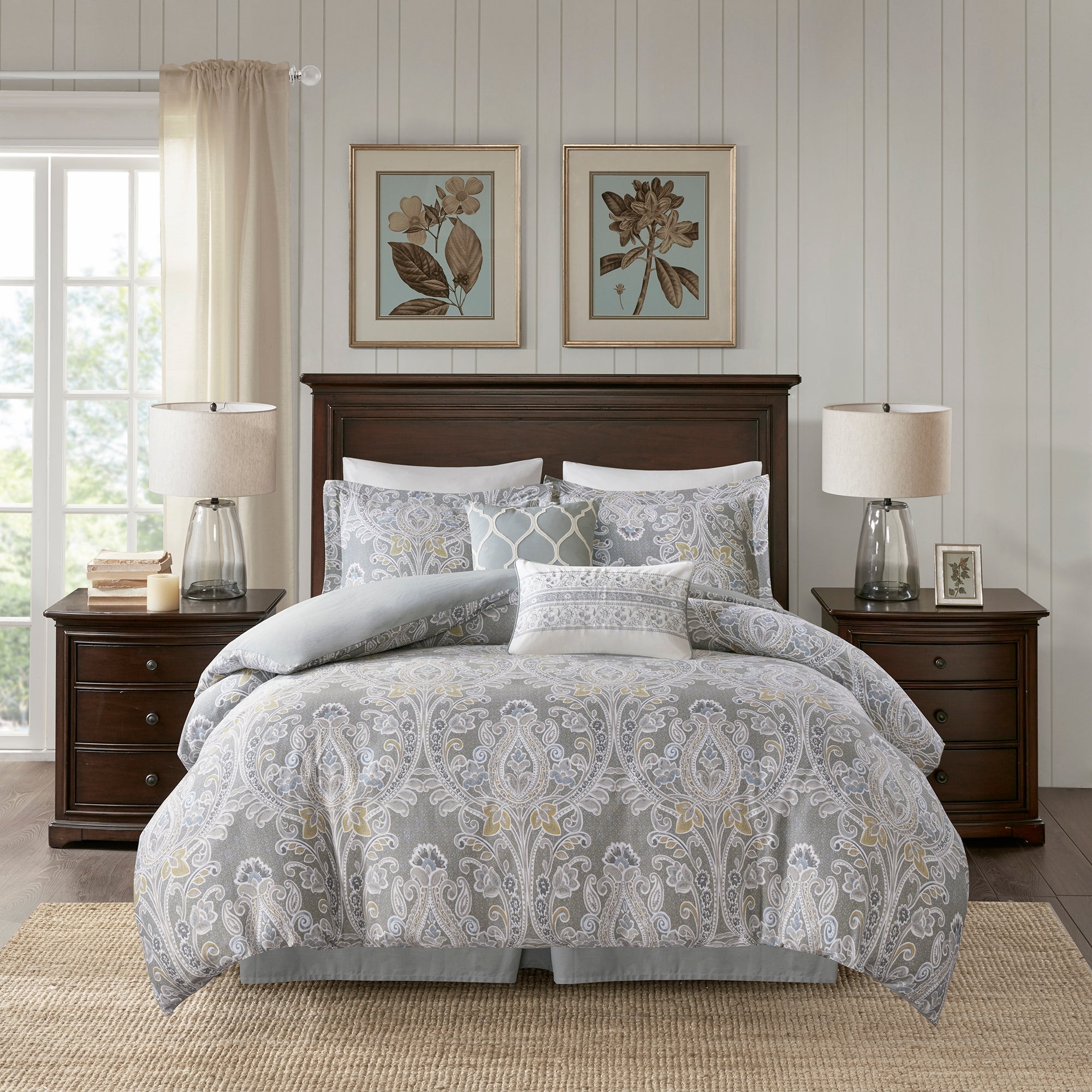Hallie Grey 6-Piece Comforter Set Comforter Sets By JLA HOME/Olliix (E & E Co., Ltd)