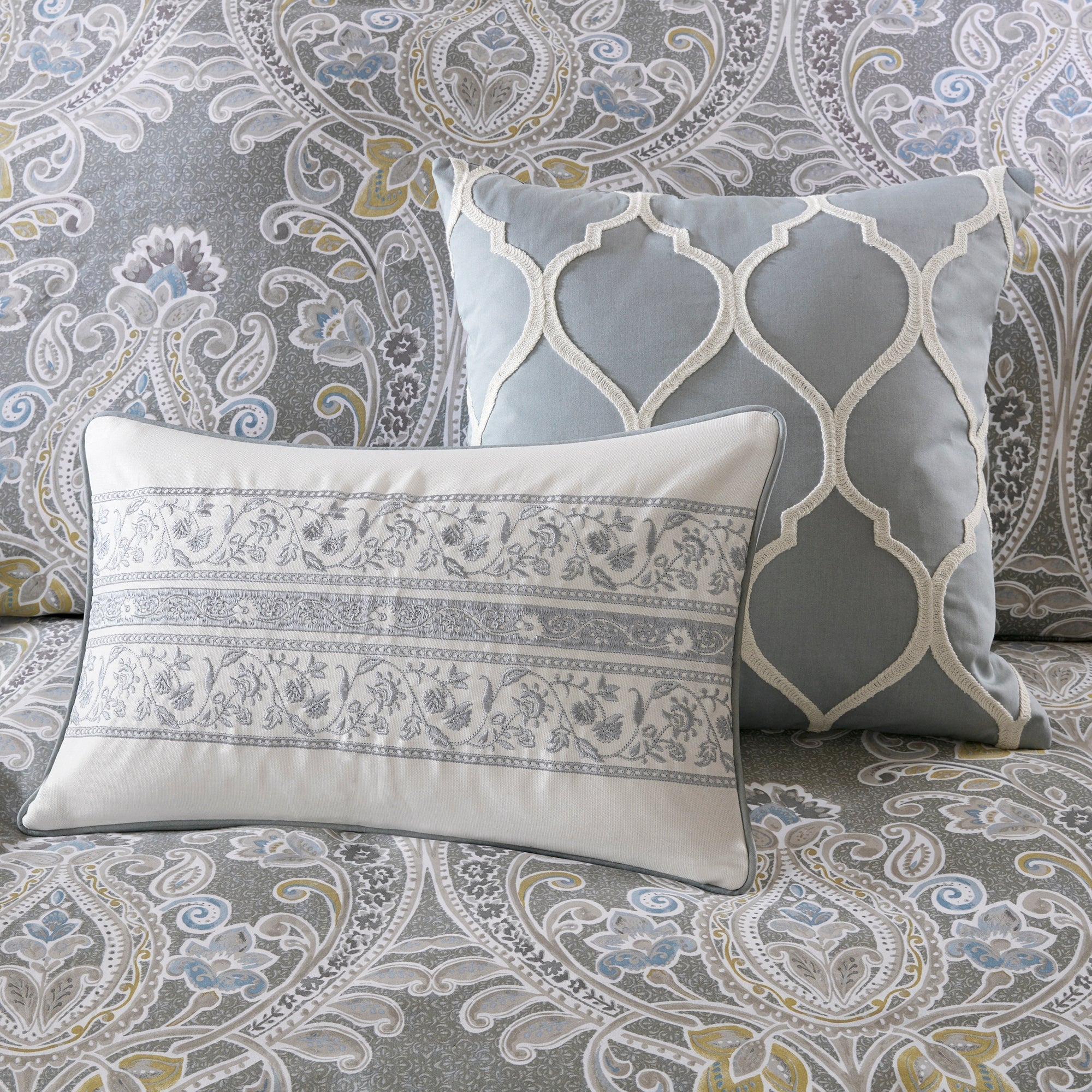 Hallie Grey 6-Piece Comforter Set Comforter Sets By JLA HOME/Olliix (E & E Co., Ltd)