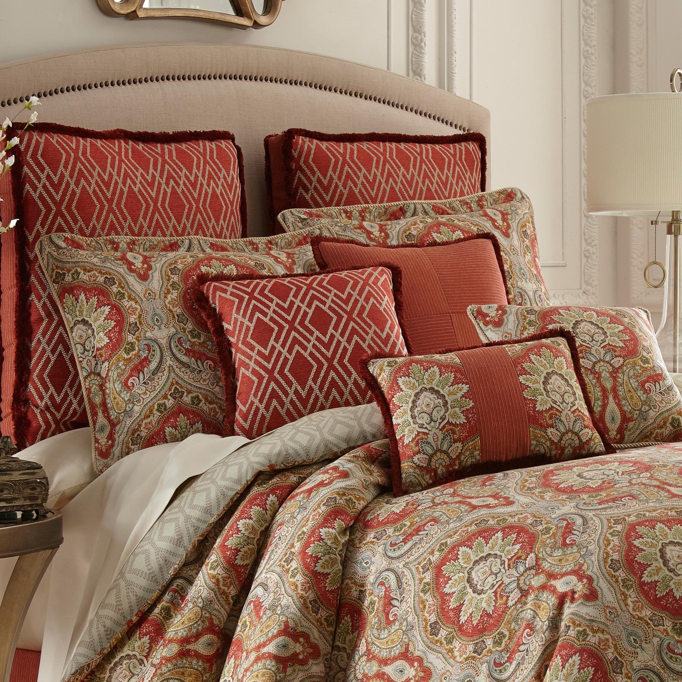 Rose Tree Harrogate Multi 4-Piece Comforter Set in Queen- Final Sale Comforter Sets By US Office - Latest-bedding