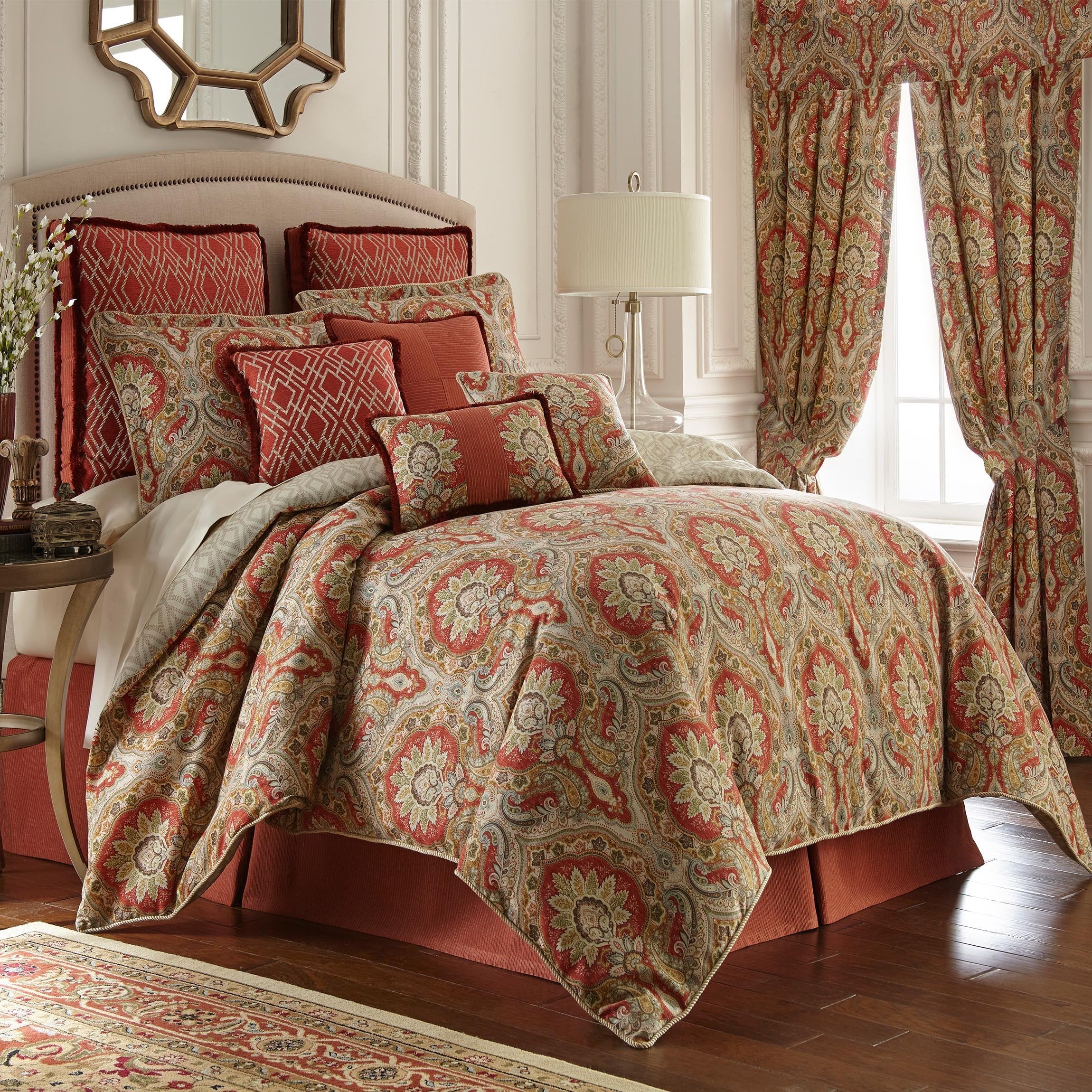 Rose Tree Harrogate Multi 4-Piece Comforter Set in Queen- Final Sale Comforter Sets By US Office - Latest-bedding