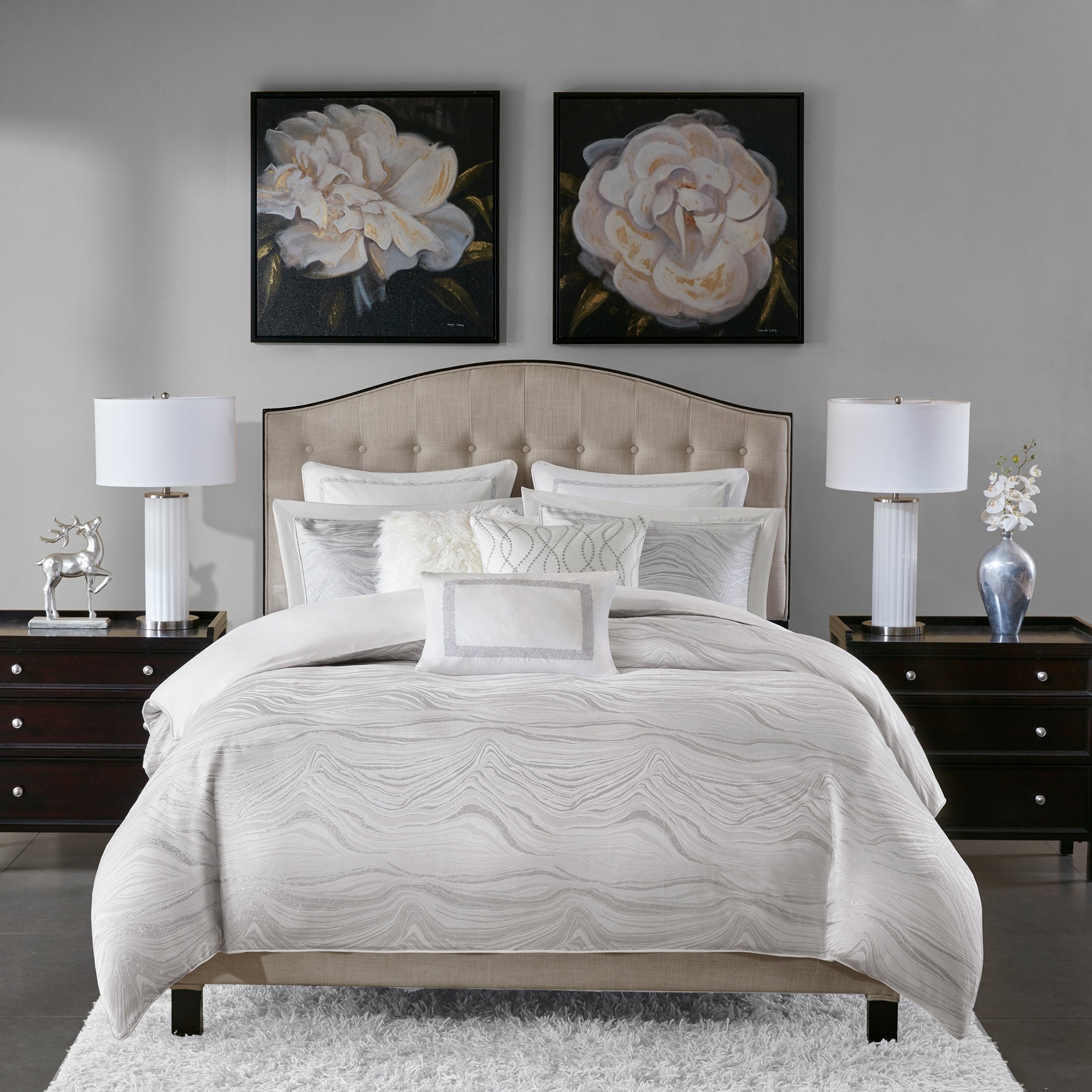 Tribe Living White 9-Piece Comforter Set Comforter Sets By JLA HOME/Olliix (E & E Co., Ltd)