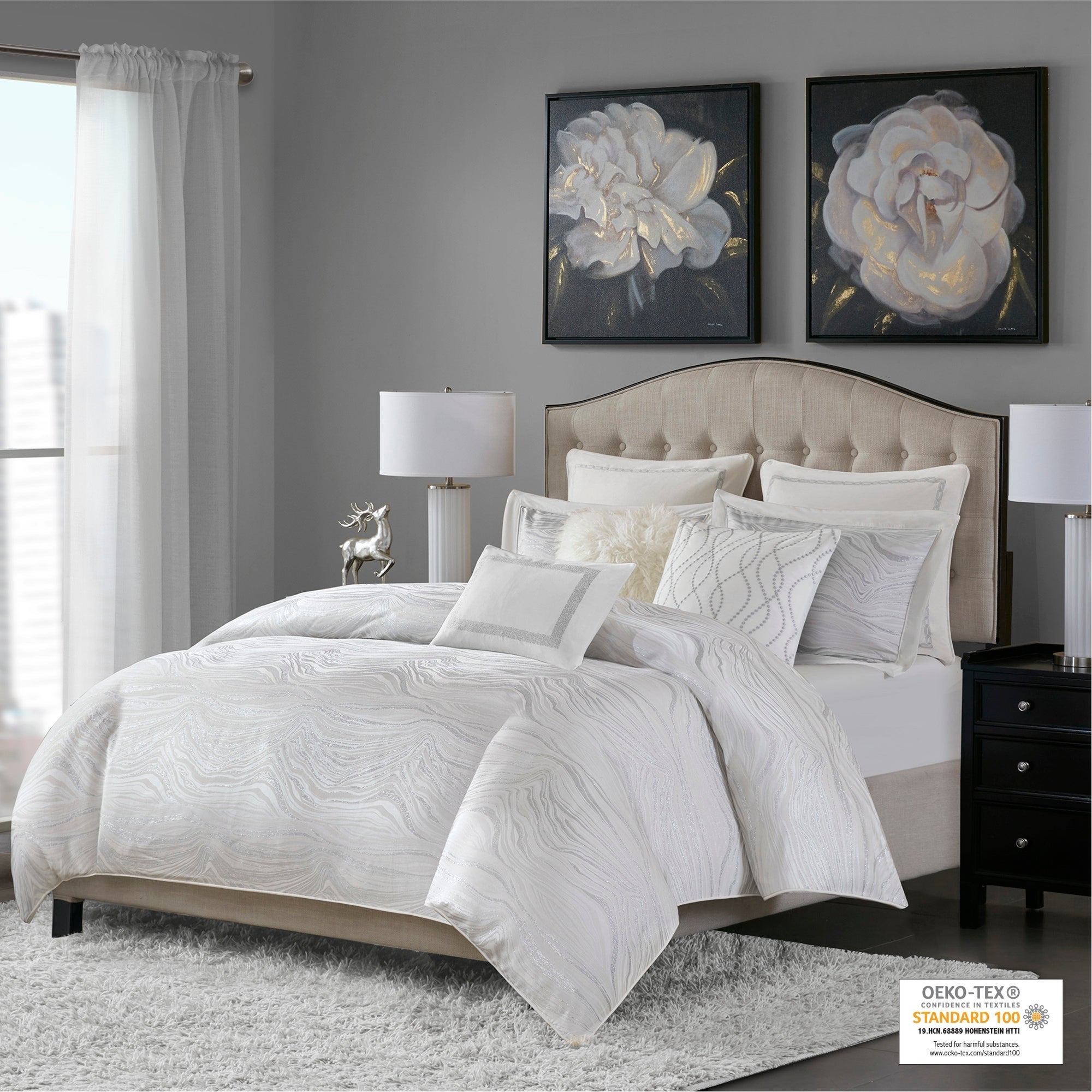 Tribe Living White 9-Piece Comforter Set Comforter Sets By JLA HOME/Olliix (E & E Co., Ltd)