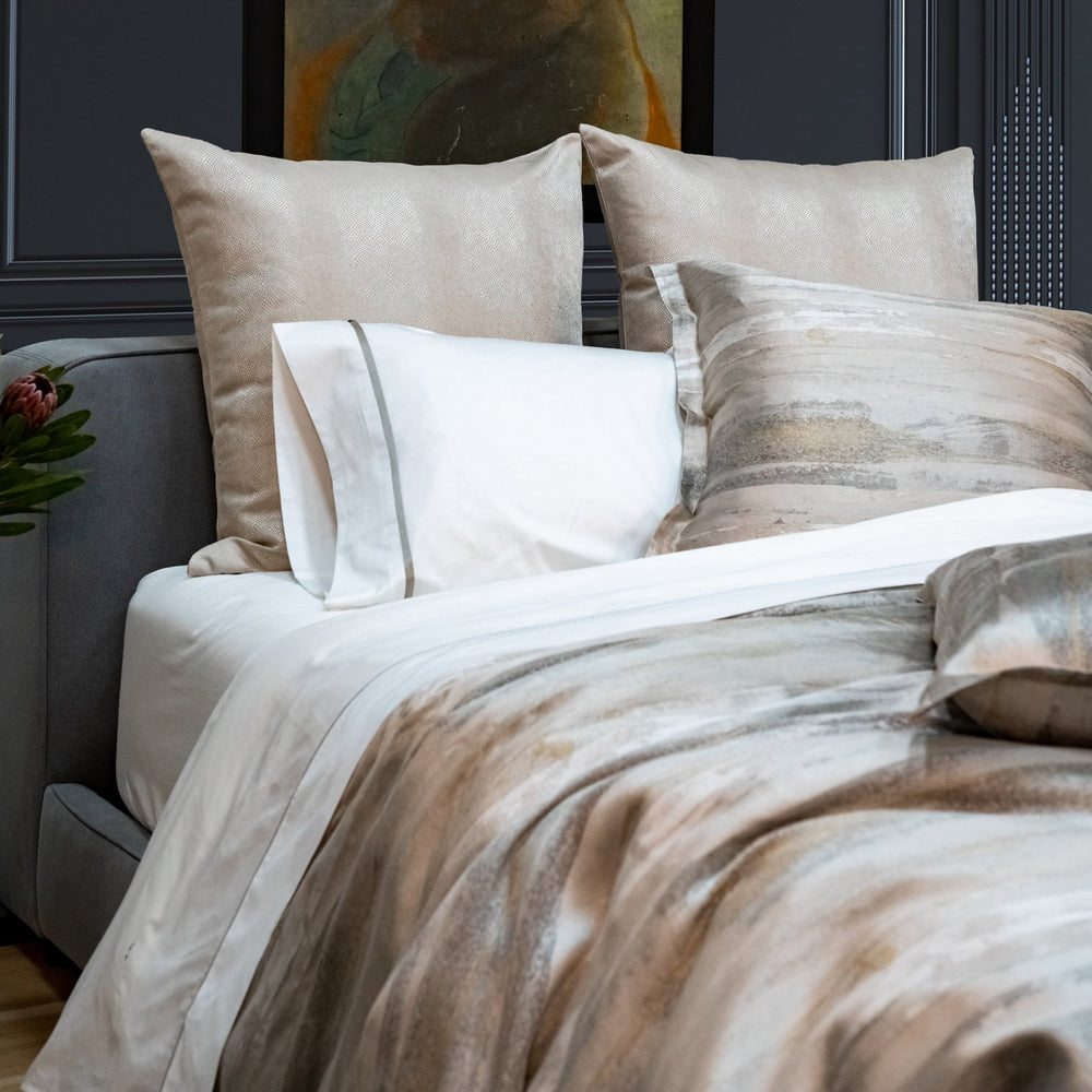 Horizon Silver Duvet Cover Duvet Covers By Ann Gish