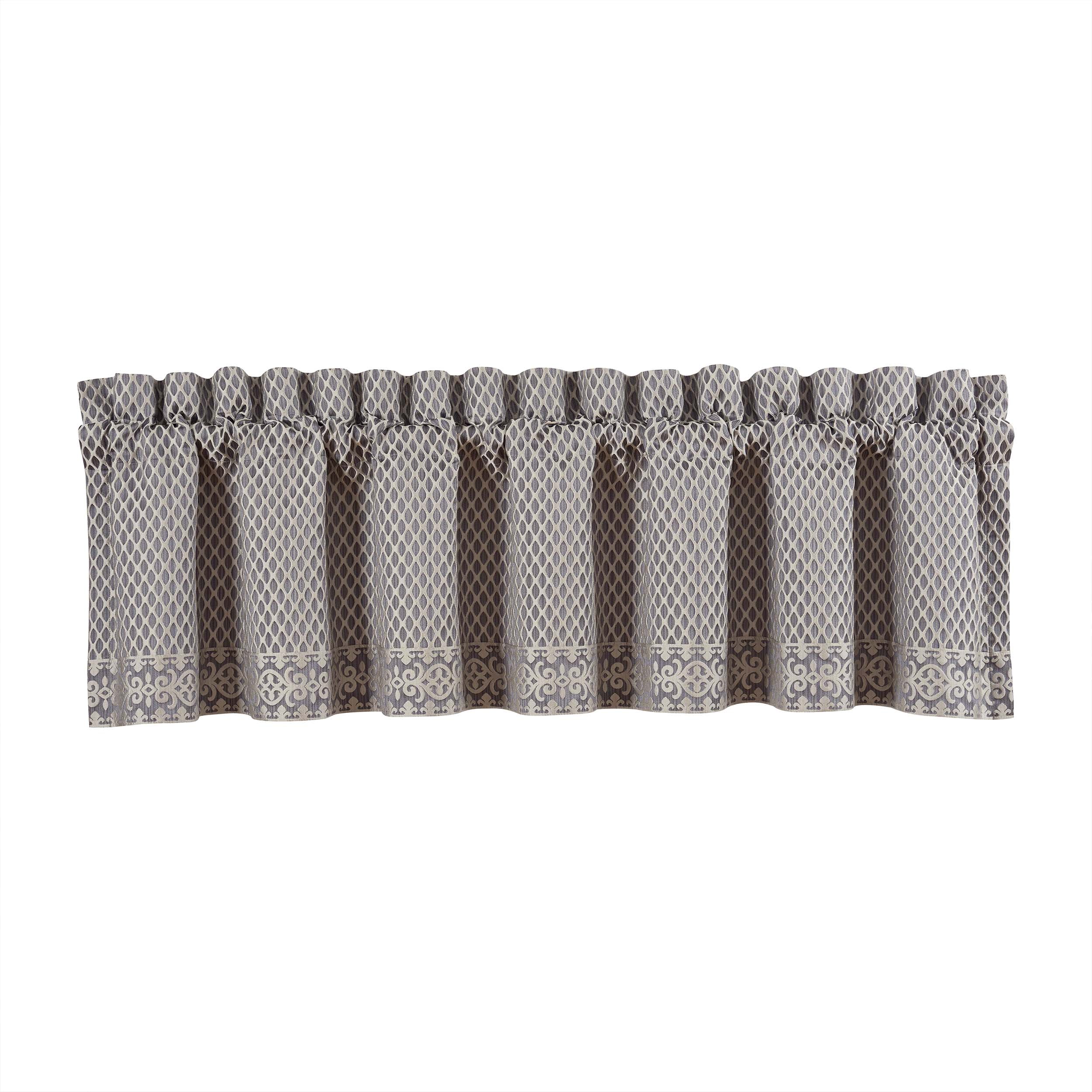 Houston Charcoal Straight Window Valance By J Queen Window Valances By J. Queen New York