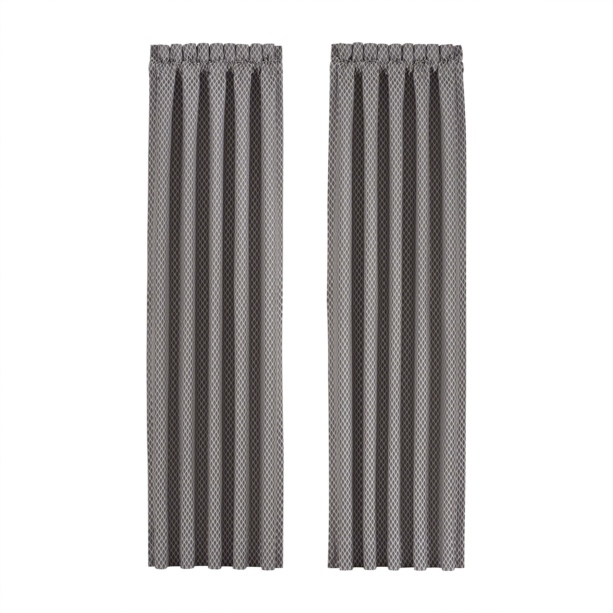 Houston Charcoal Window Panel Pair (Set of 2) Window Panels By J. Queen New York