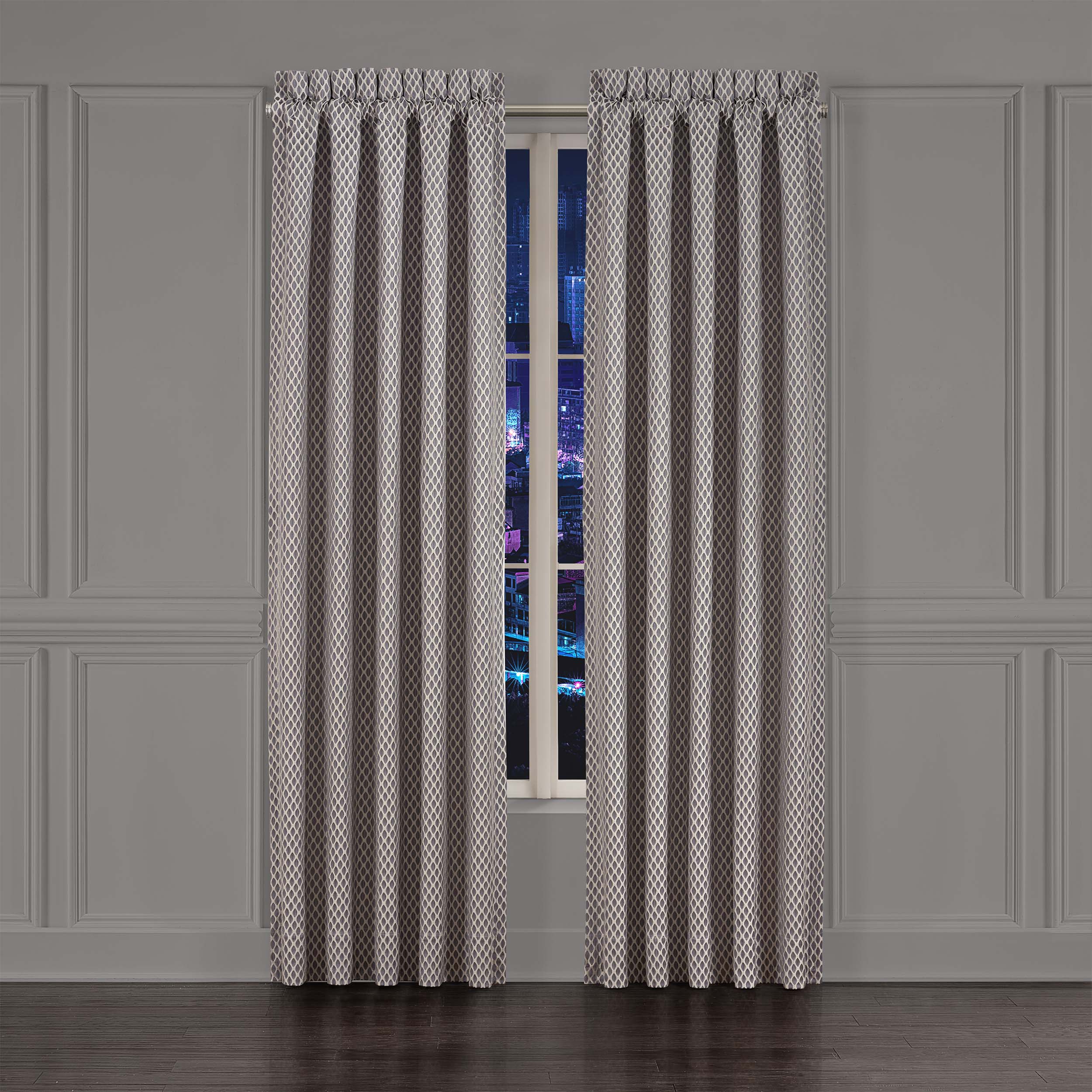 Houston Charcoal Window Panel Pair (Set of 2) Window Panels By J. Queen New York