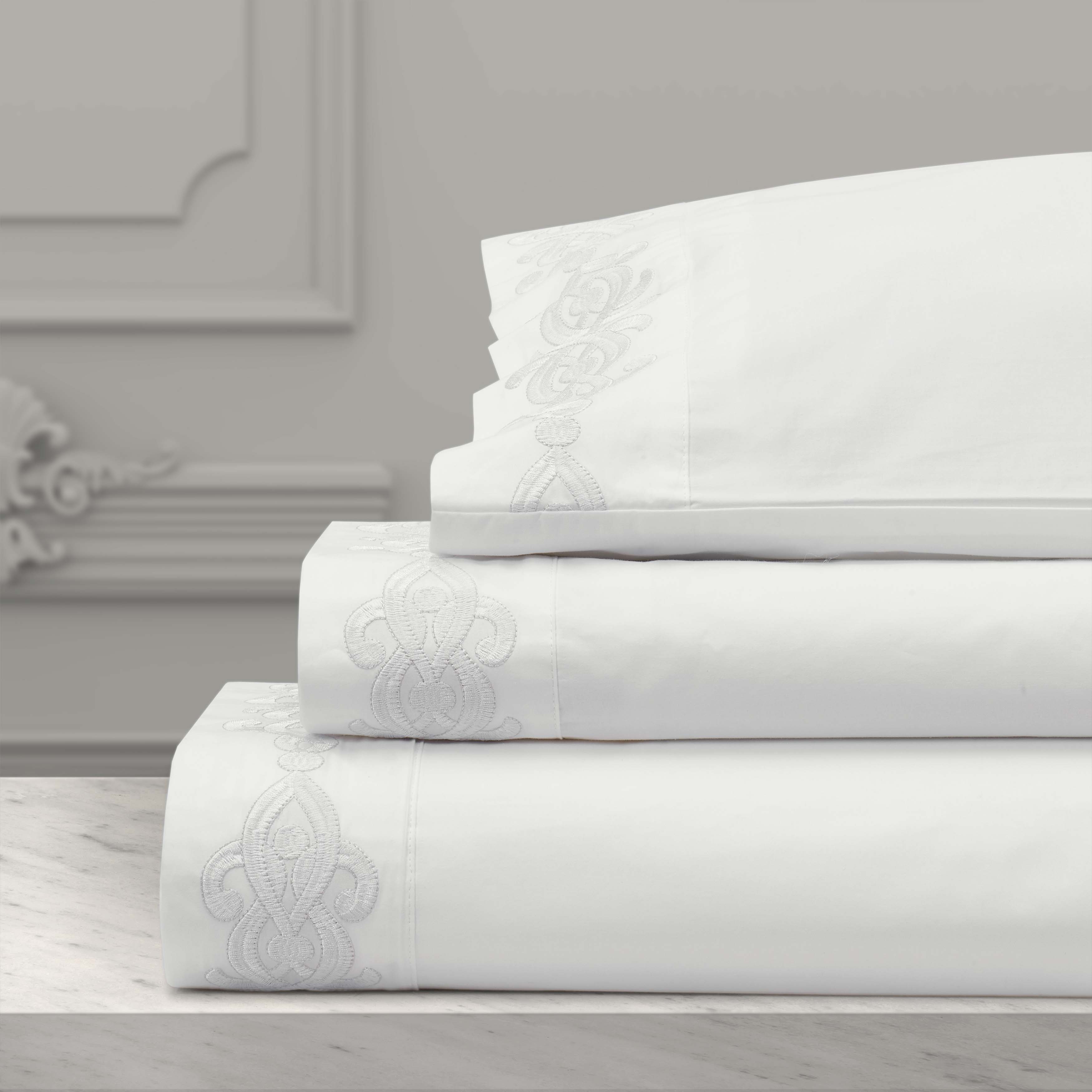 Imperial 100% Cotton 4 Piece Sheet Set Sheet Set By J. Queen New York