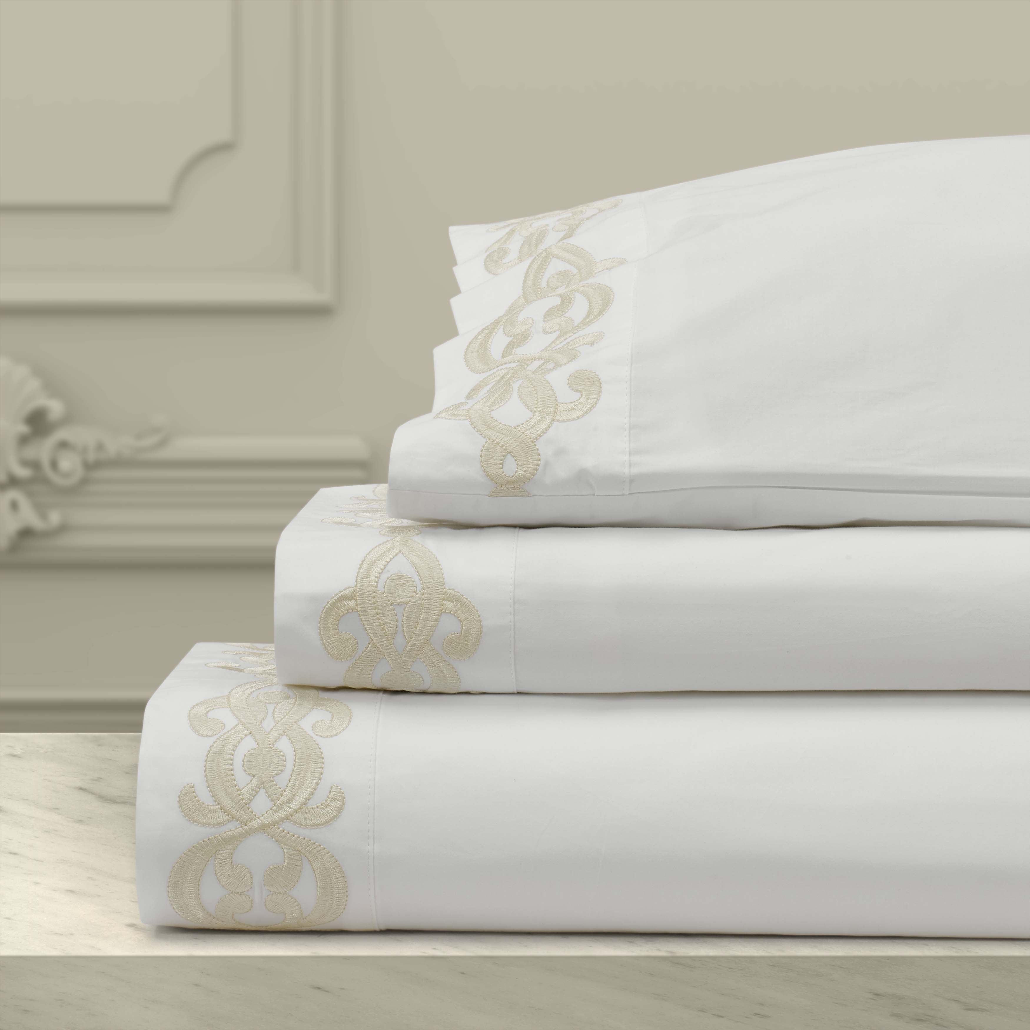 Imperial 100% Cotton 4 Piece Sheet Set Sheet Set By J. Queen New York