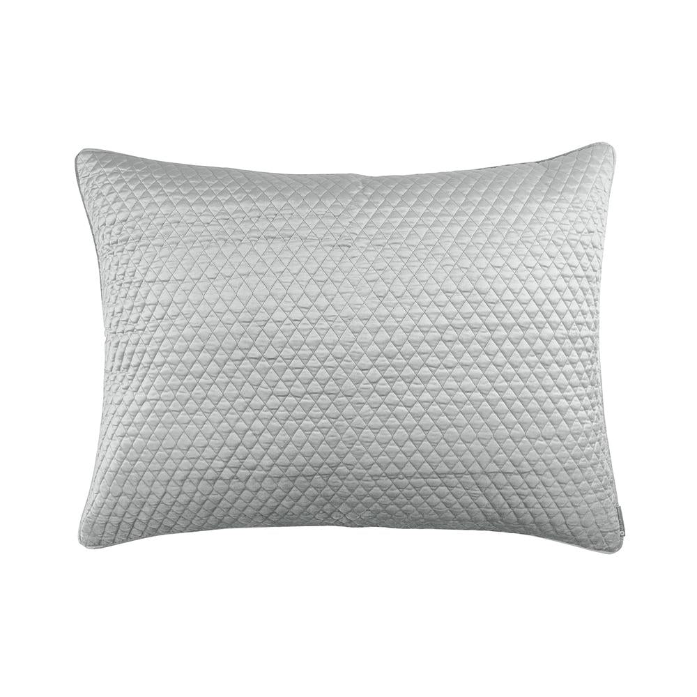Valentina Quilted Aquamarine Euro Decorative Throw Pillow 36" x 27 Throw Pillows By Lili Alessandra
