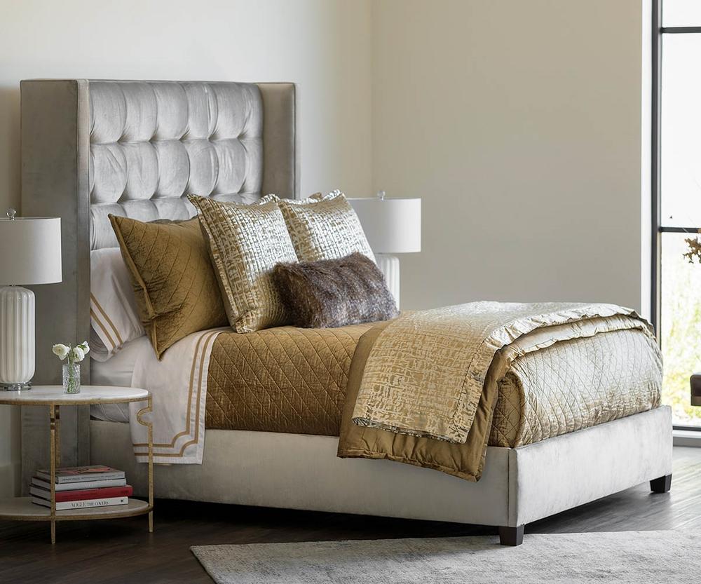 Jolie Straw Velvet Diamond Quilted Coverlet Coverlet By Lili Alessandra