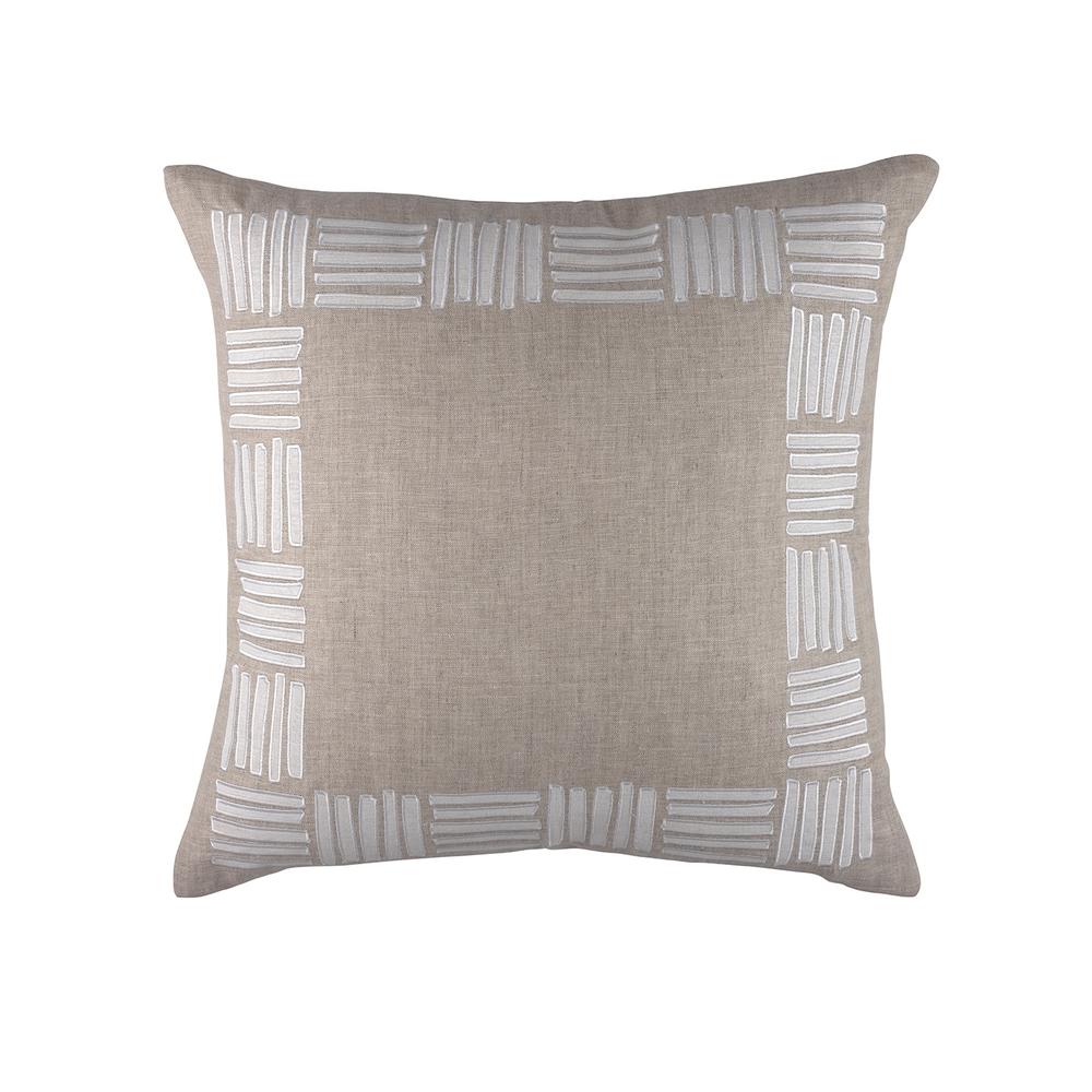 Aspen Natural White Euro Decorative Throw Pillow 28" x 28" Throw Pillows By Lili Alessandra
