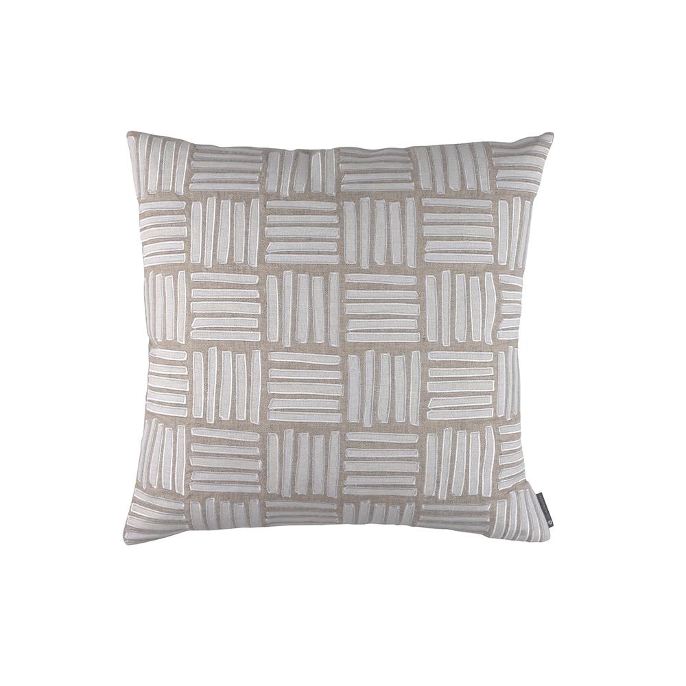 Aspen Natural White Square Decorative Throw Pillow 24" x 24" Throw Pillows By Lili Alessandra