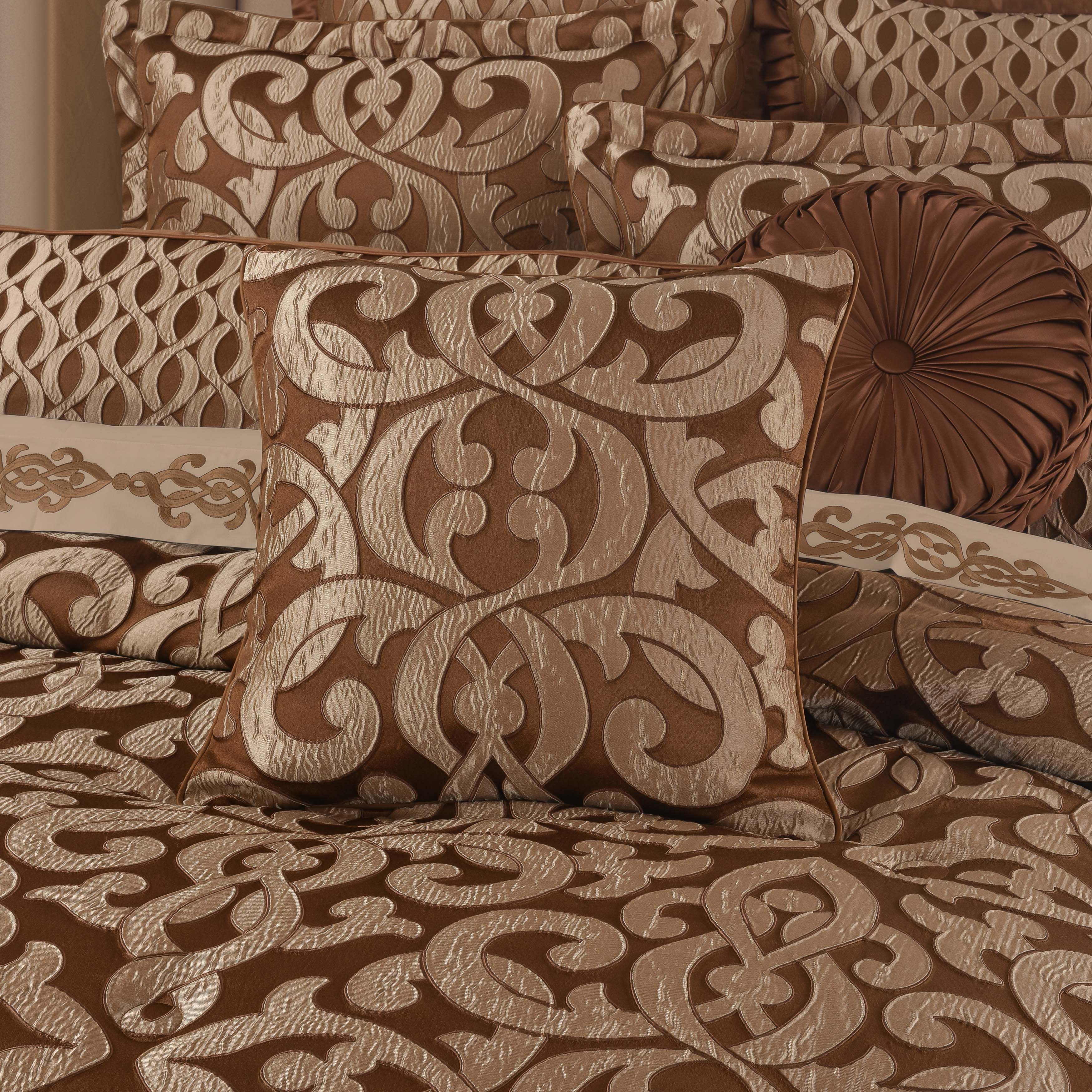 LaBoheme Copper Square Decorative Throw Pillow 20" x 20" Throw Pillows By J. Queen New York