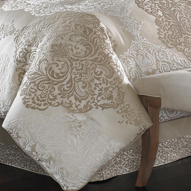 J Queen LaScala Gold 4-Piece Comforter Set in KING- Final Sale Comforter Sets By US Office - Latest-bedding
