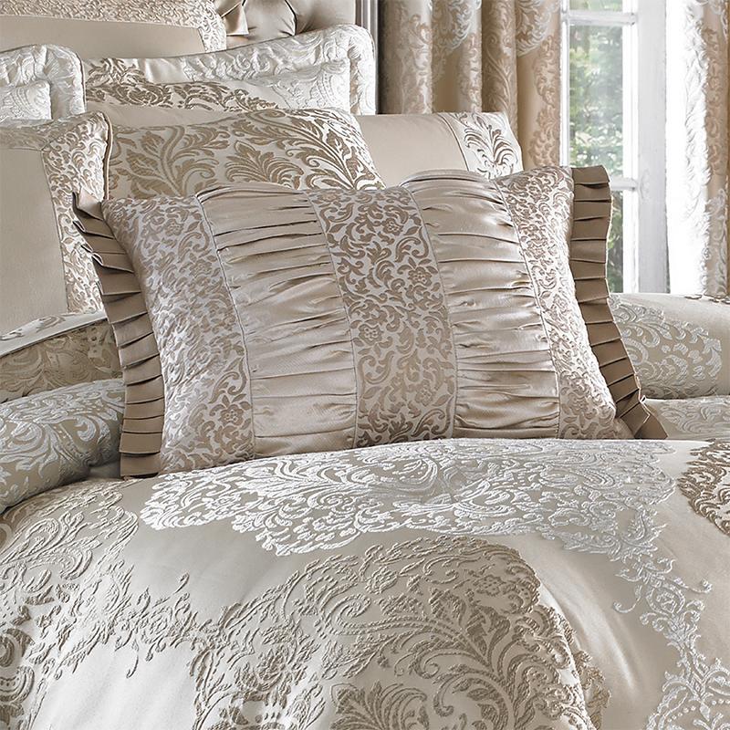 LaScala Gold Boudoir Decorative Throw Pillow 21" x 15" By J Queen Throw Pillows By J. Queen New York