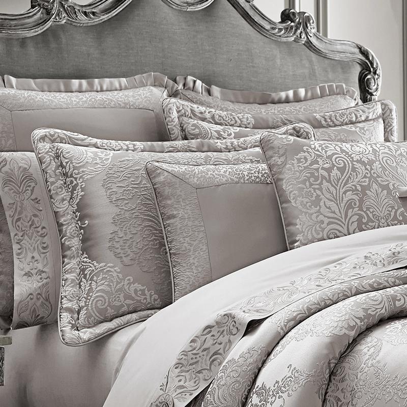 LaScala Silver 4-Piece Comforter Set By J Queen Comforter Sets By J. Queen New York