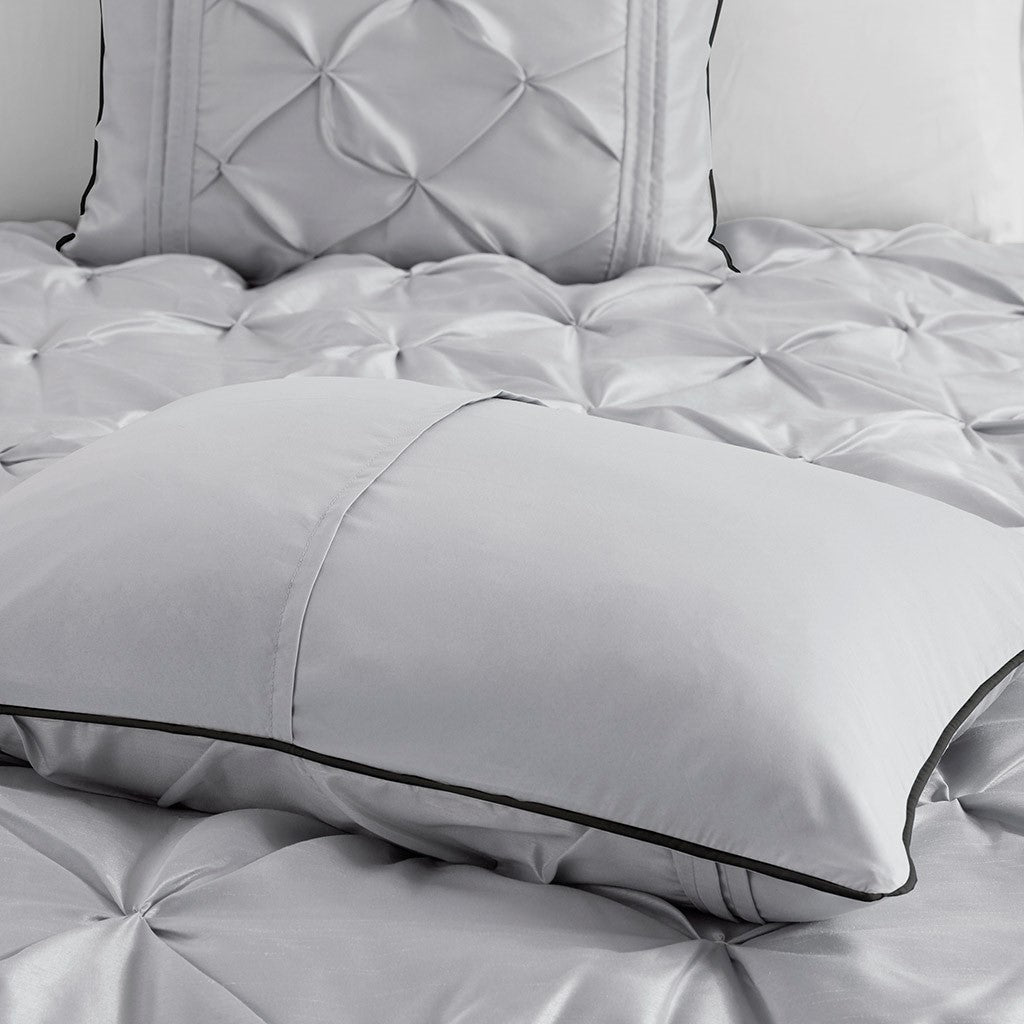 Laurel Grey 7-Piece Comforter Set Comforter Sets By JLA HOME/Olliix (E & E Co., Ltd)
