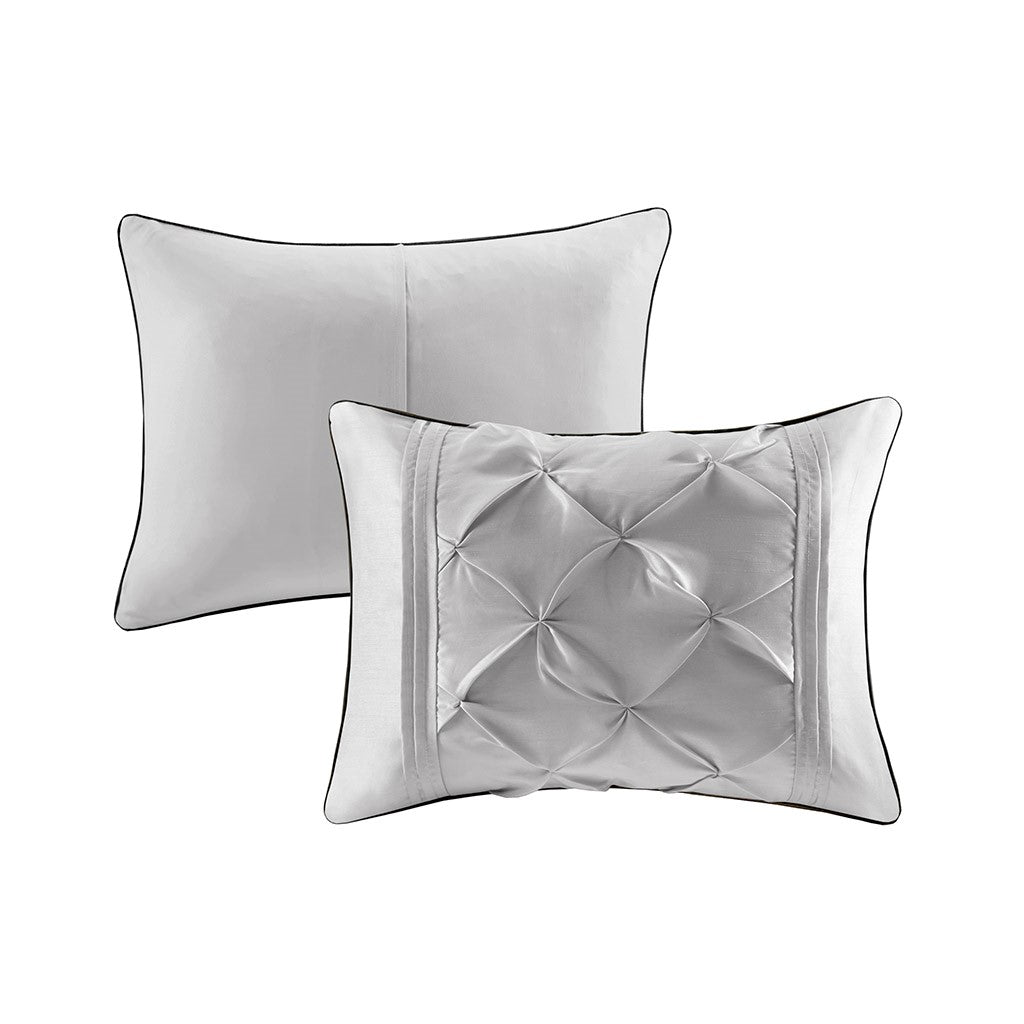 Laurel Grey 7-Piece Comforter Set Comforter Sets By JLA HOME/Olliix (E & E Co., Ltd)