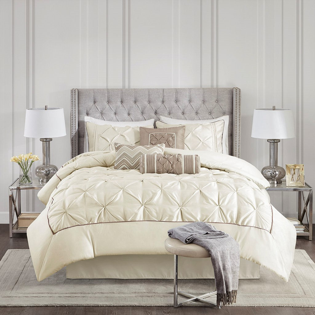 Tufbed Ivory 7-Piece Comforter Set Comforter Sets By JLA HOME/Olliix (E & E Co., Ltd)