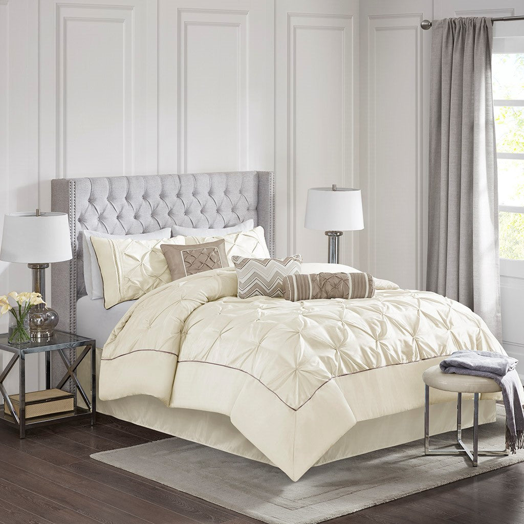 Tufbed Ivory 7-Piece Comforter Set Comforter Sets By JLA HOME/Olliix (E & E Co., Ltd)