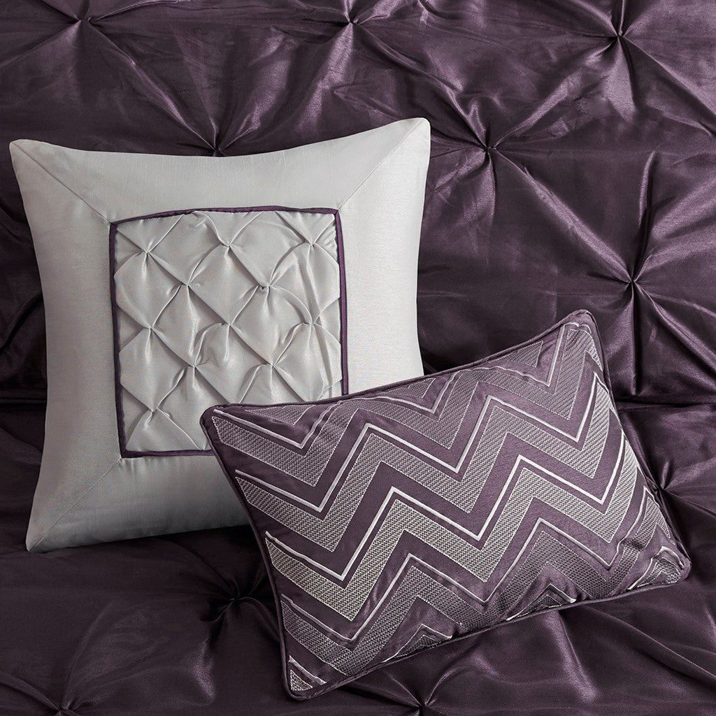 Laurel Plum 7-Piece Comforter Set Comforter Sets By JLA HOME/Olliix (E & E Co., Ltd)