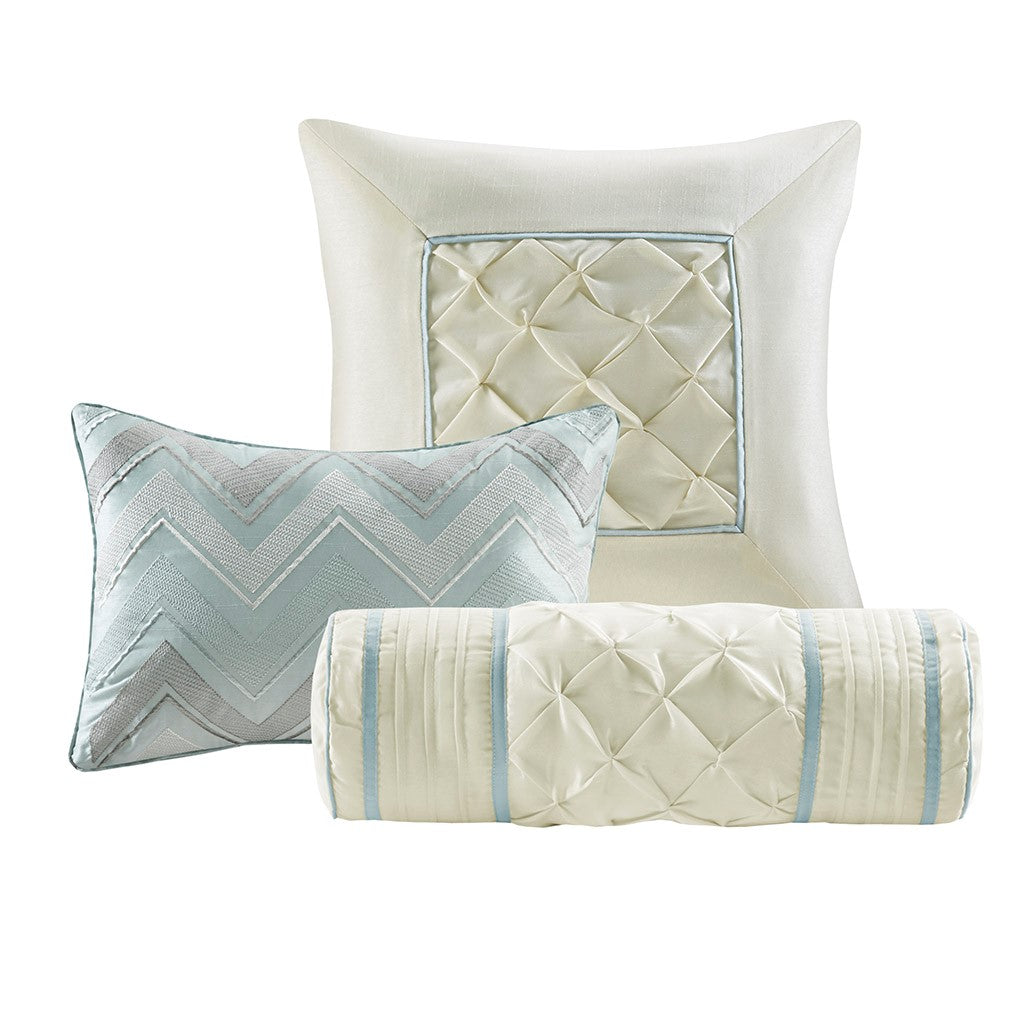 Laurel Seafoam 7-Piece Comforter Set Comforter Sets By JLA HOME/Olliix (E & E Co., Ltd)