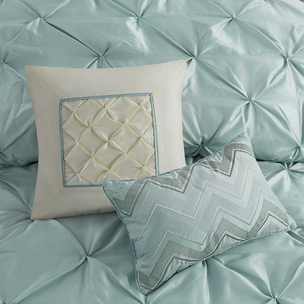 Laurel Seafoam 7-Piece Comforter Set Comforter Sets By JLA HOME/Olliix (E & E Co., Ltd)