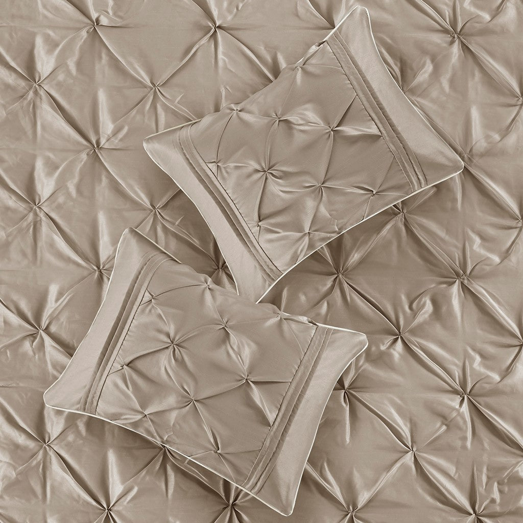 Laurel Taupe 7-Piece Comforter Set Comforter Sets By JLA HOME/Olliix (E & E Co., Ltd)