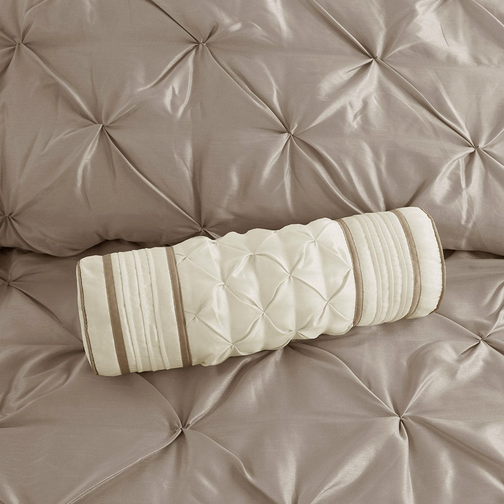 Laurel Taupe 7-Piece Comforter Set Comforter Sets By JLA HOME/Olliix (E & E Co., Ltd)