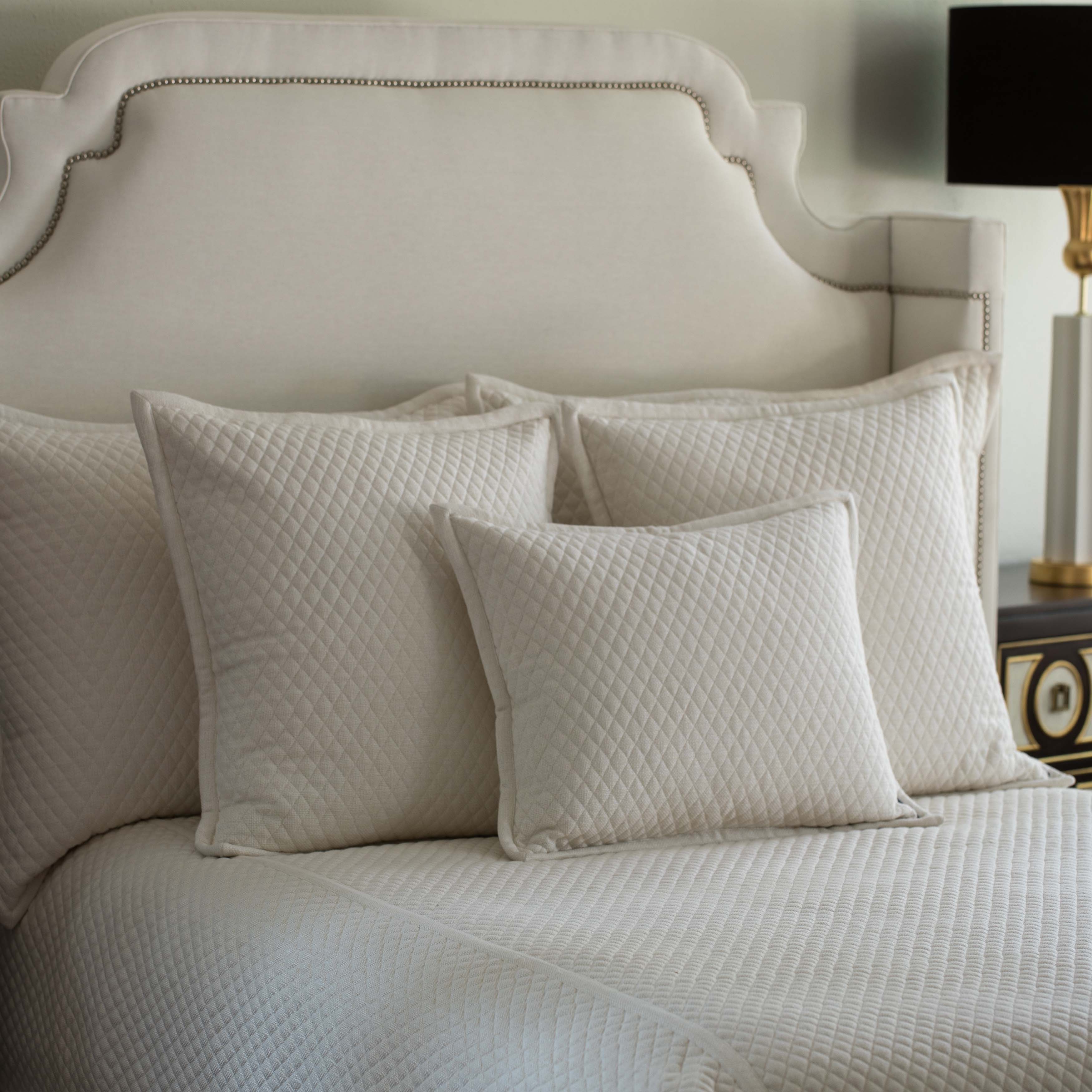 Laurie Ivory Basketweave Diamond Quilted Coverlet Coverlet By Lili Alessandra