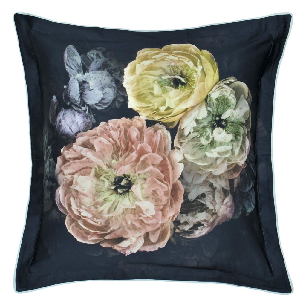 Le Poeme De Fleurs Midnight Euro Sham Euro Sham By Designers Guild