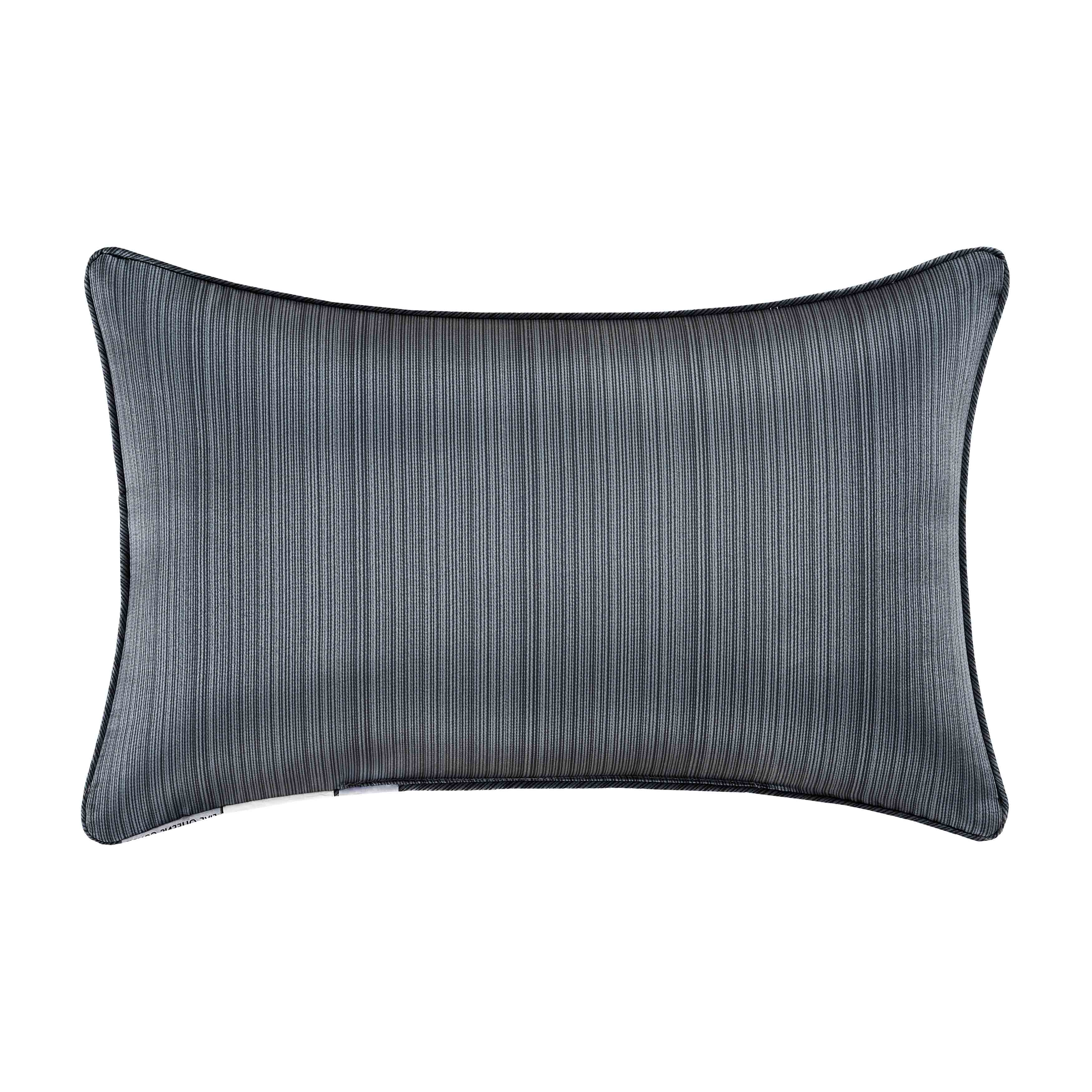 Leah Blue Boudoir Decorative Throw Pillow 21" x 13" Throw Pillows By J. Queen New York