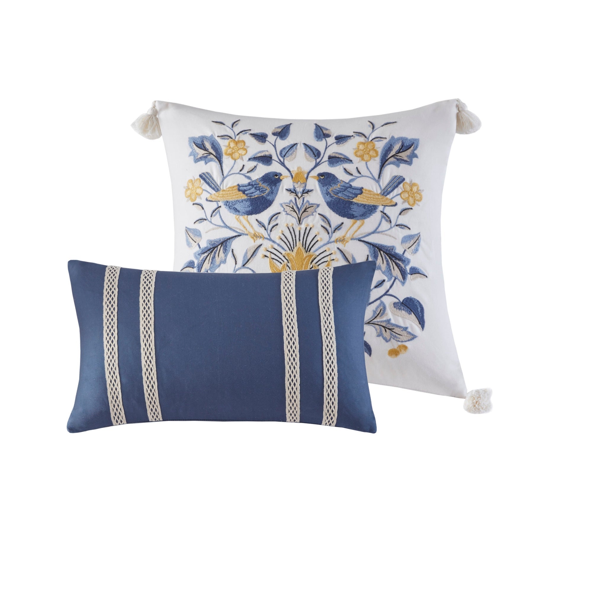 Livia Blue 6-Piece Comforter Set Comforter Sets By JLA HOME/Olliix (E & E Co., Ltd)
