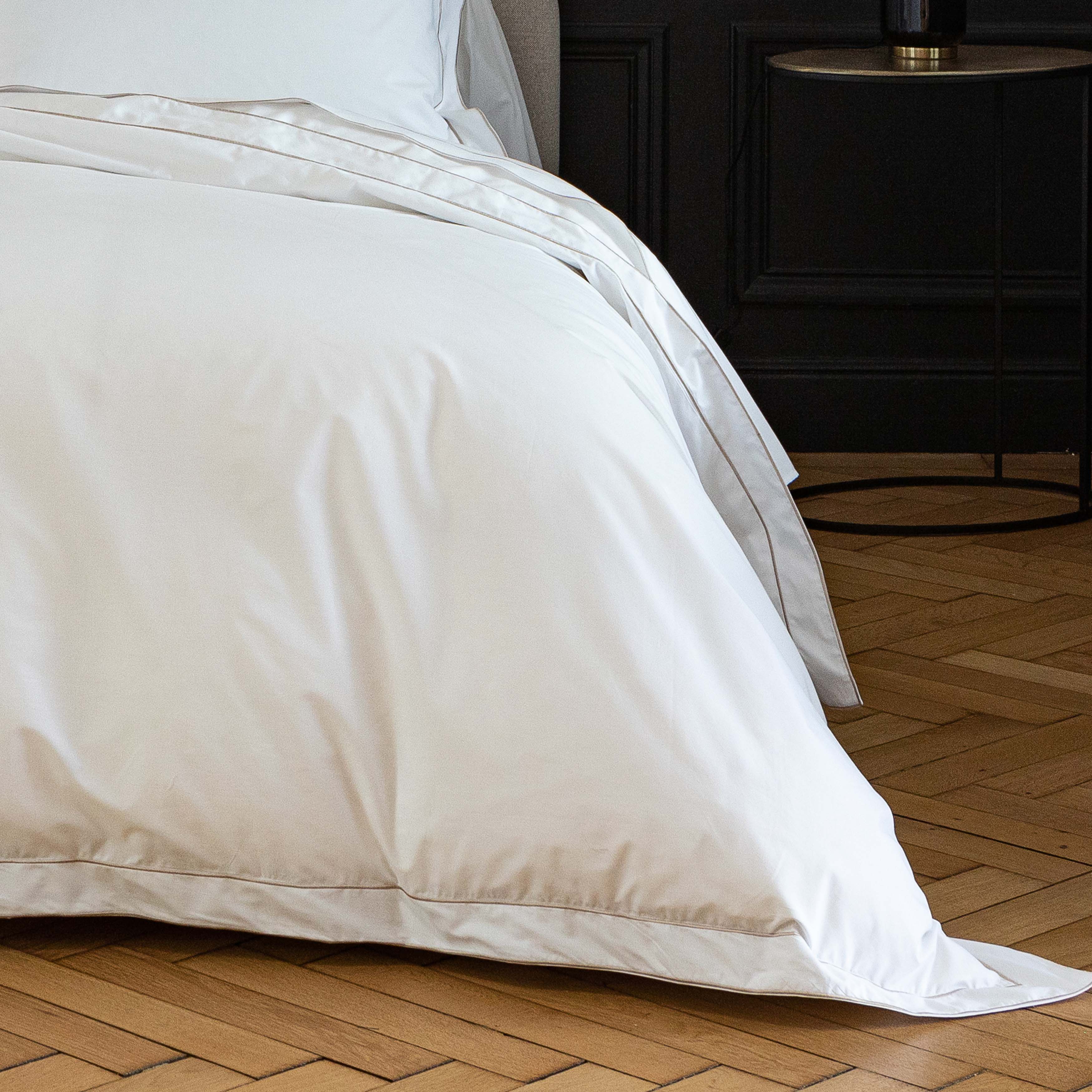 Louvre Blanc/Sable Duvet Cover Duvet Covers By Anne de Solène